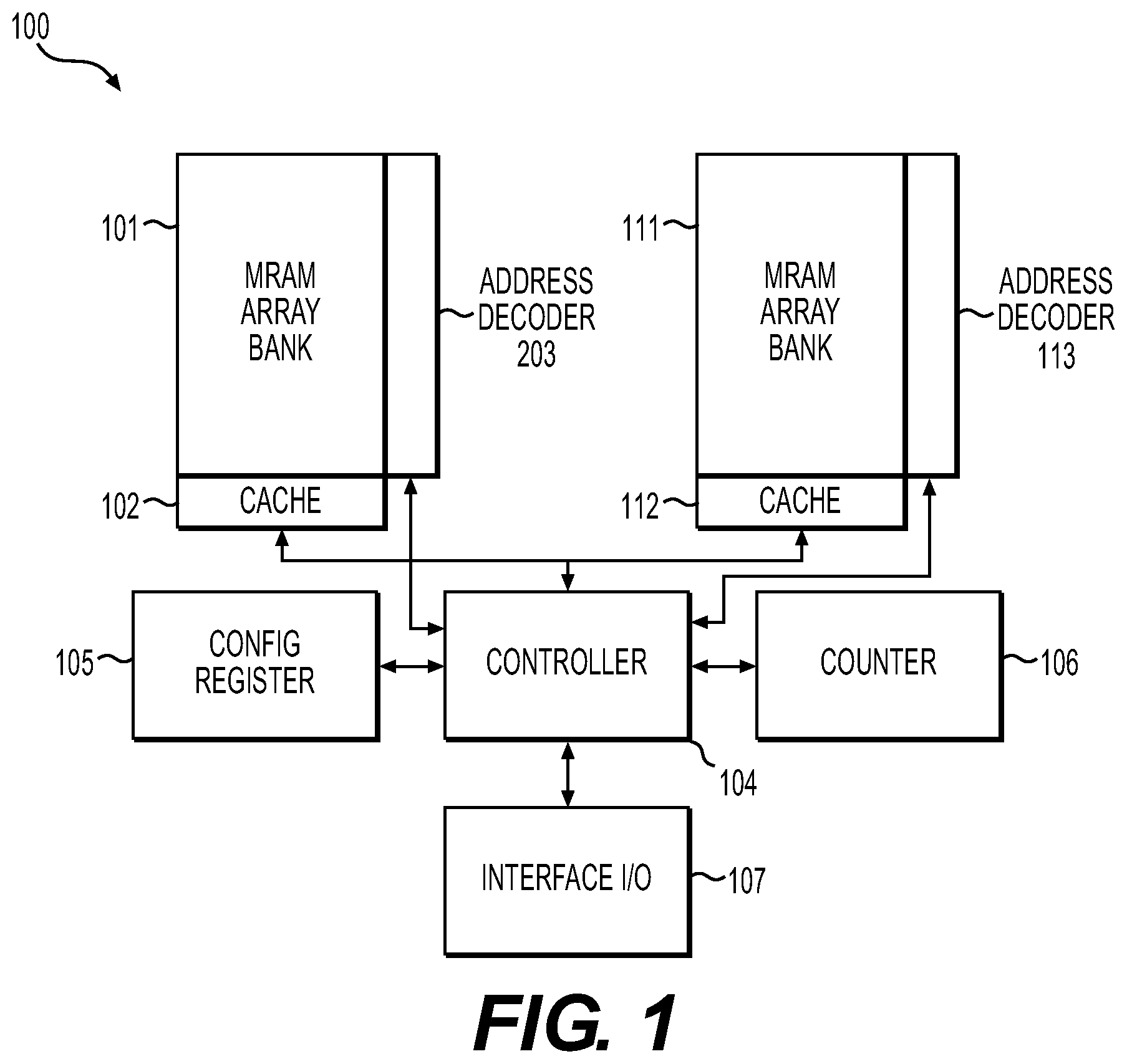Patent US12112067 — Persistent xSPI STT-MRAM with optional erase operation — Figure 1