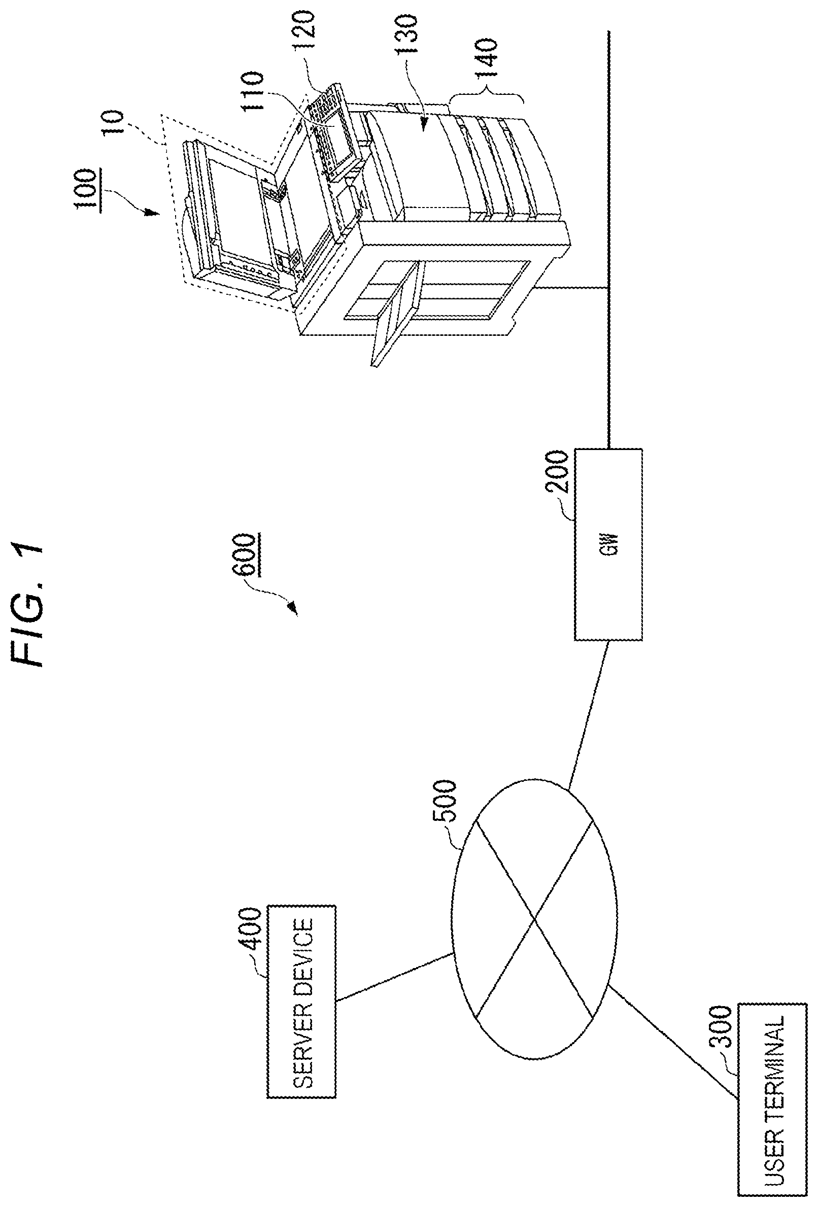 Patent US12112080 — User authentication for image forming devices — Figure 1