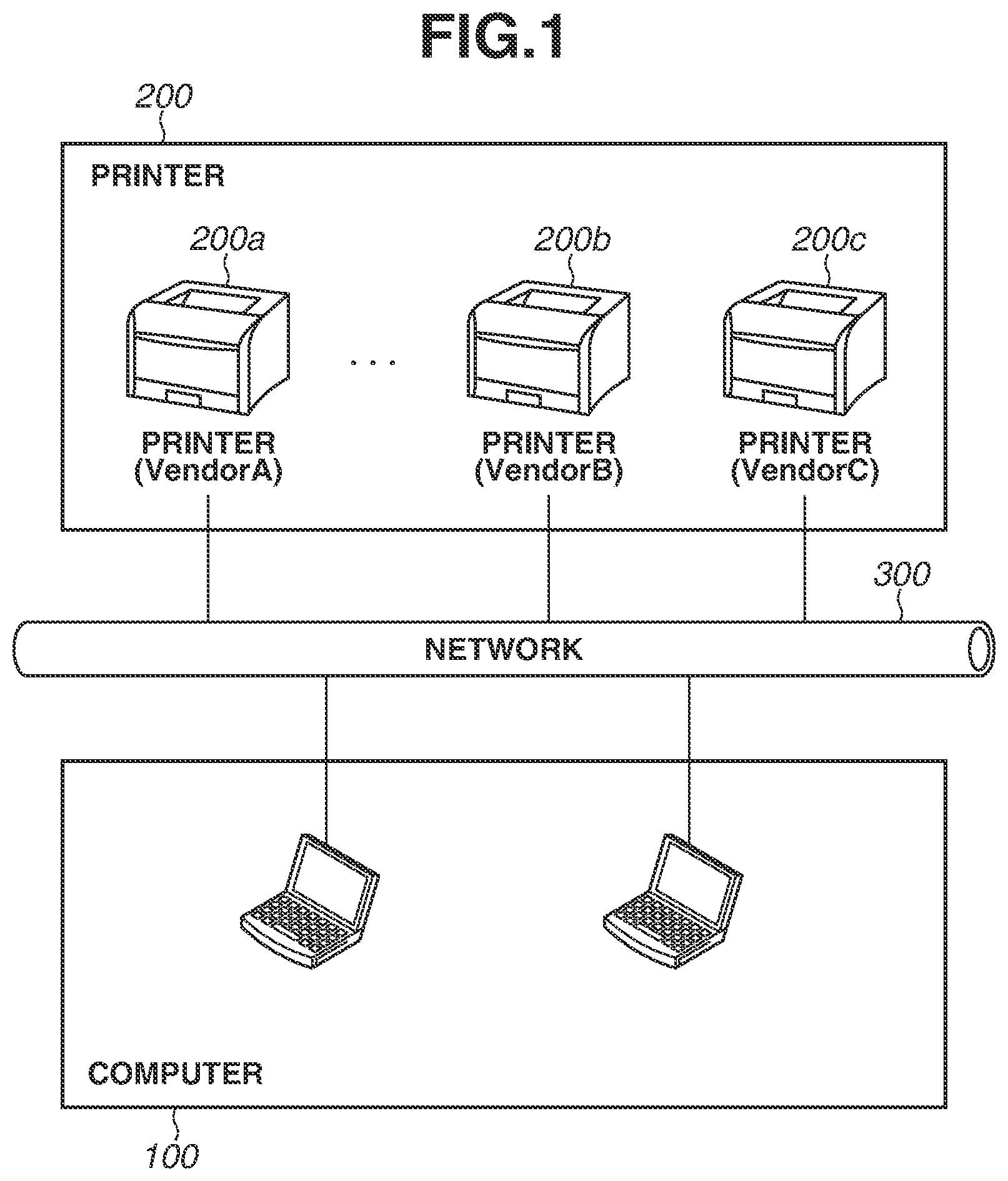 Patent US12112084 — Information processing apparatus, method for controlling information processing apparatus, and storage medium for using print driver extensions to convert a format of print data — Figure 1