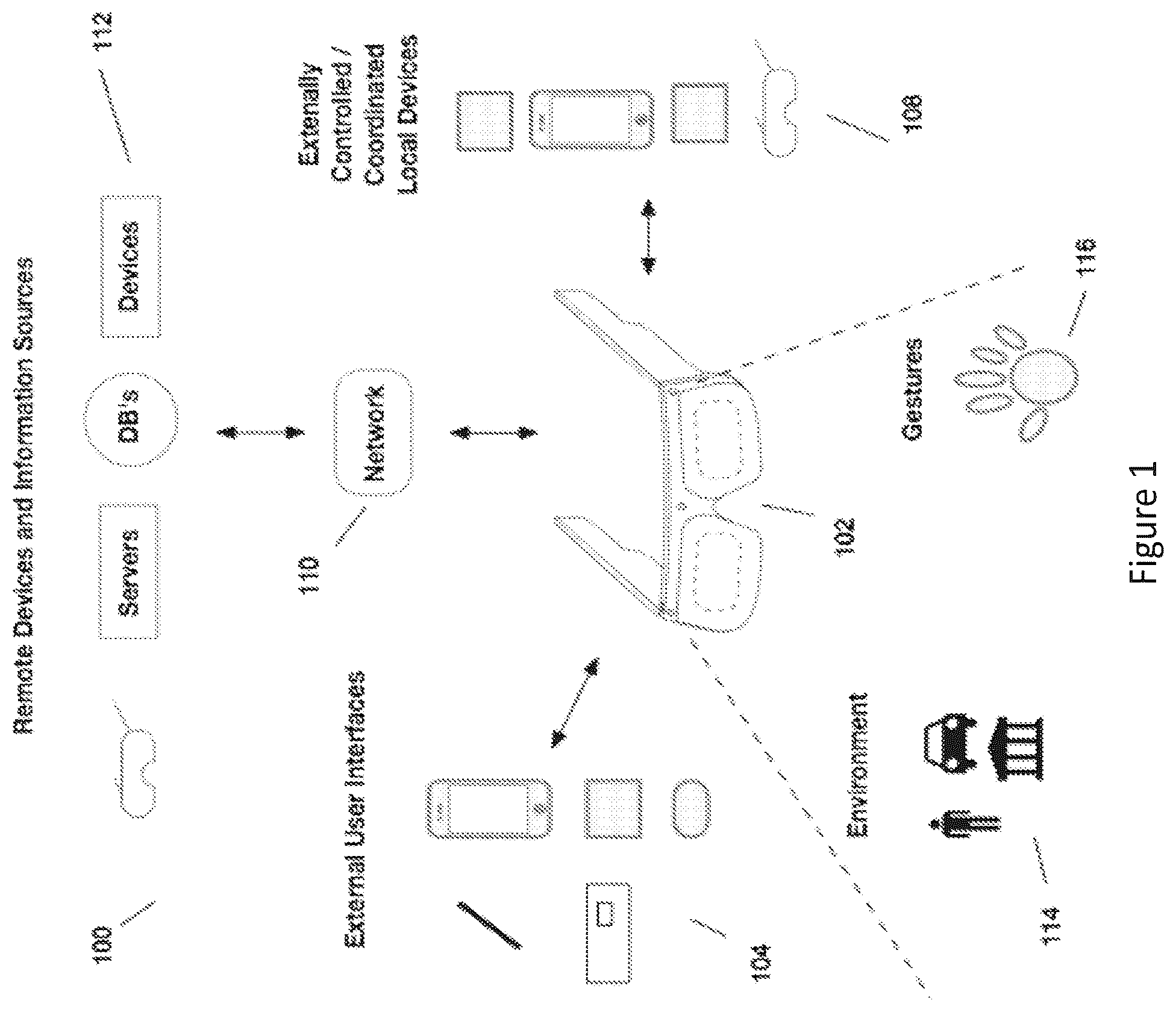 Patent US12112089 — Spatial location presentation in head worn computing — Figure 1