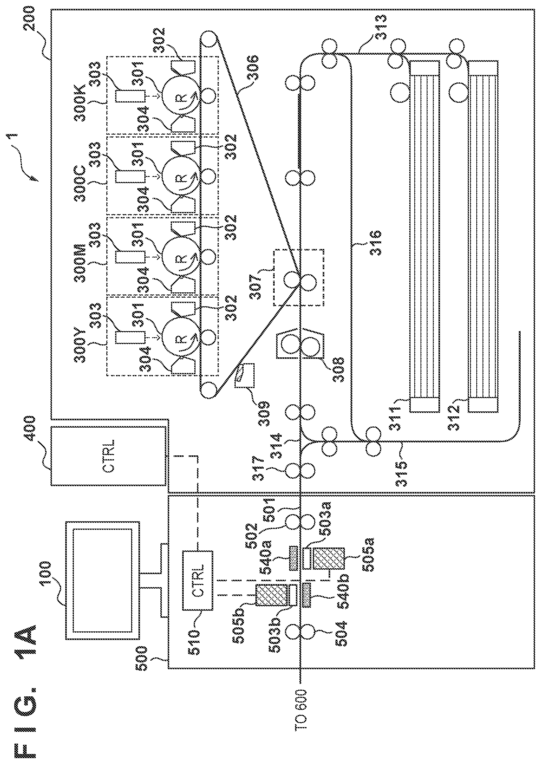 Patent US12112219 — Image-forming system for image inspection — Figure 1