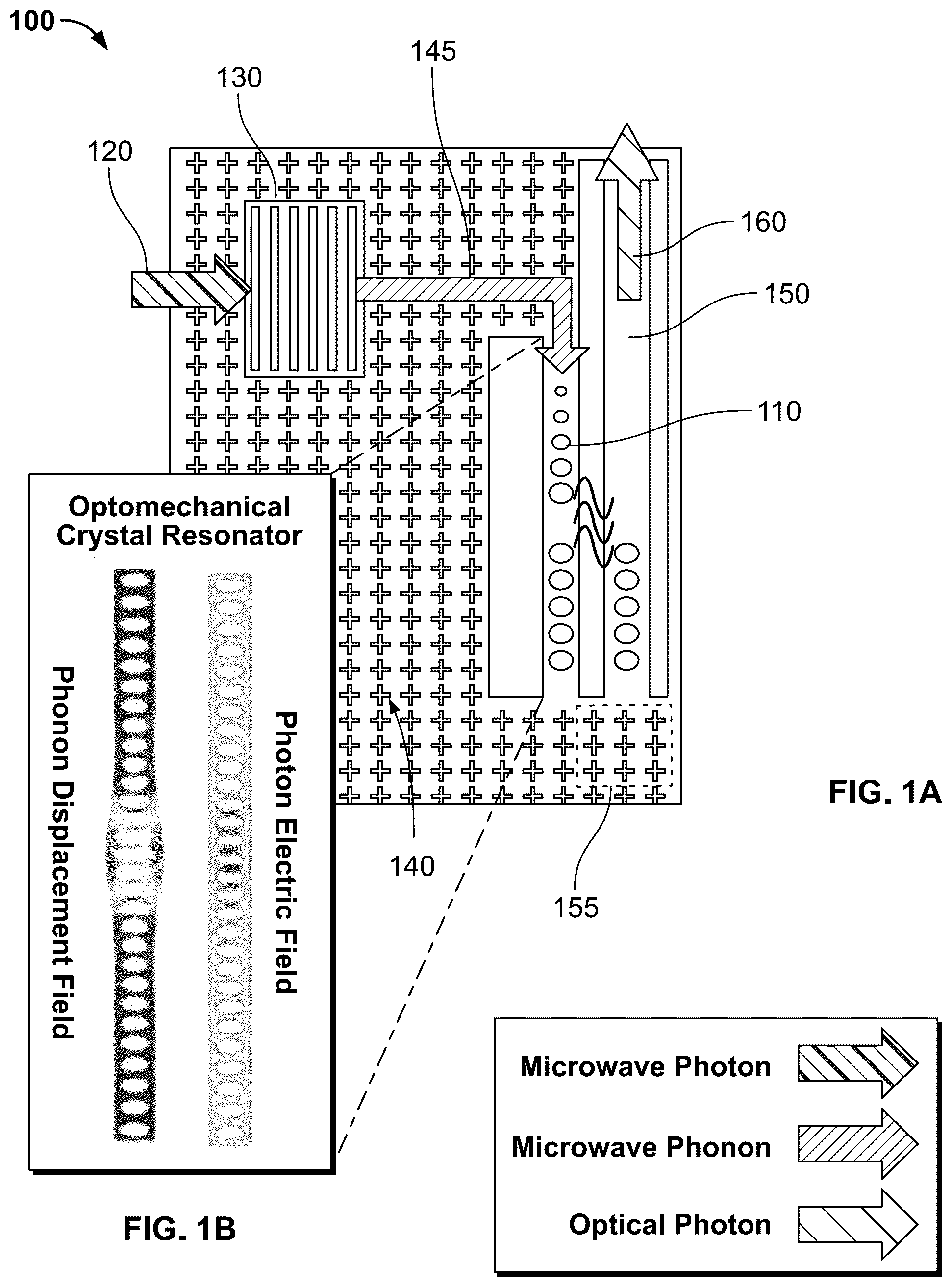 Patent US12112236 — Reconfigurable phononic devices for classical and quantum processing systems — Figure 1
