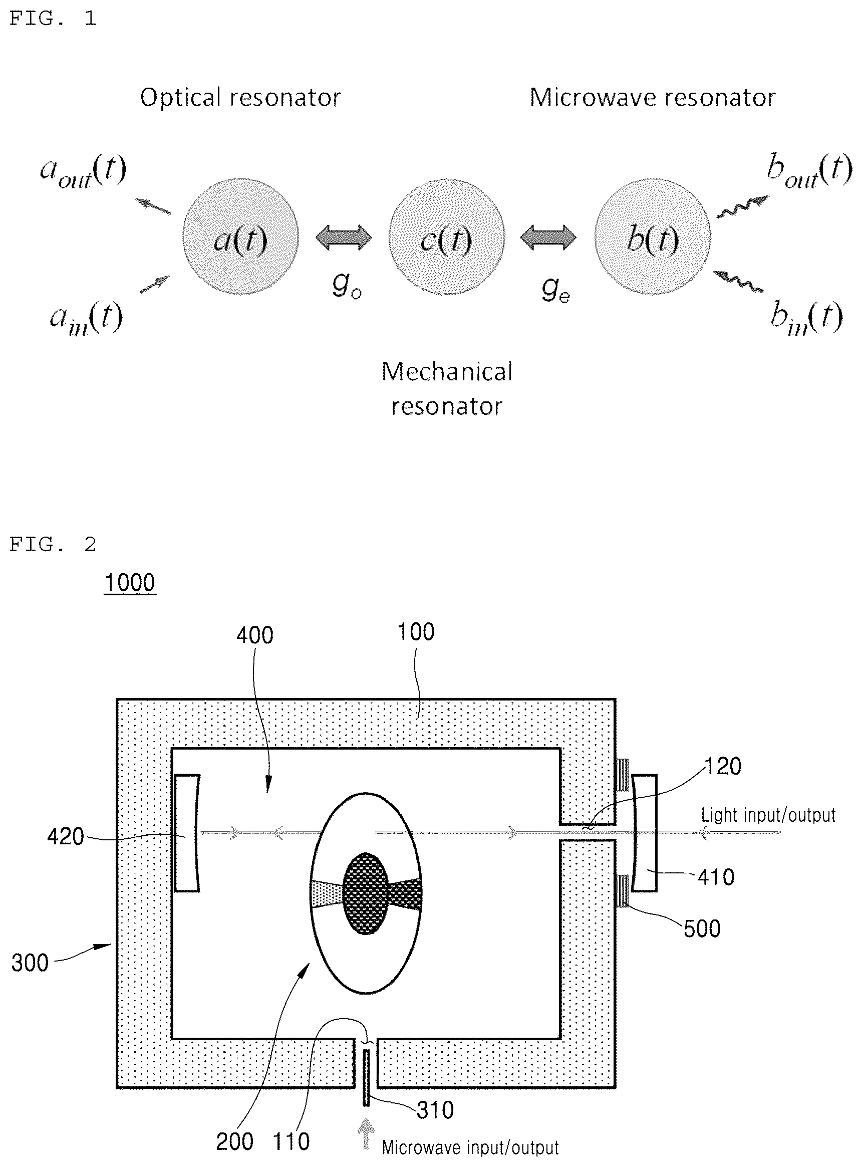 Patent US12112237 — Microwave-optic conversion system of quantum signals employing 3-dimensional microwave resonator and crystal oscillator — Figure 1