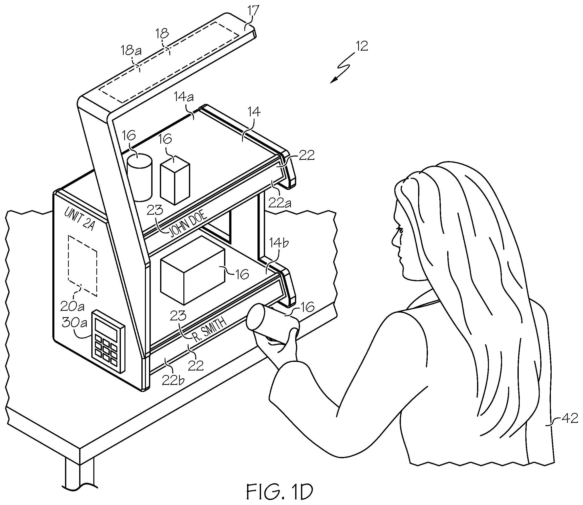 Patent US12112293 Figure 3 – Dispensing and tracking system