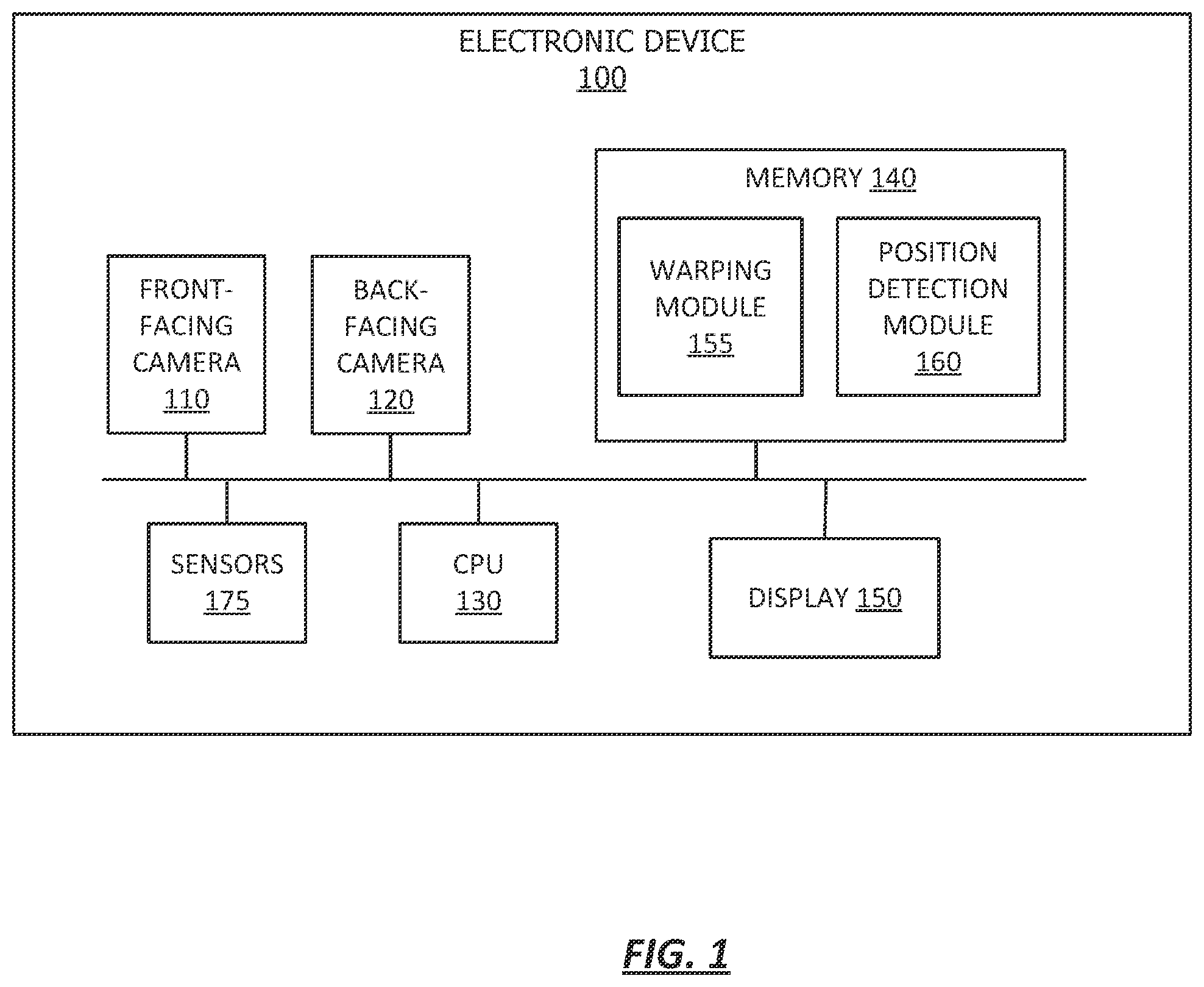 Patent US12112449 — Camera-based transparent display — Figure 1