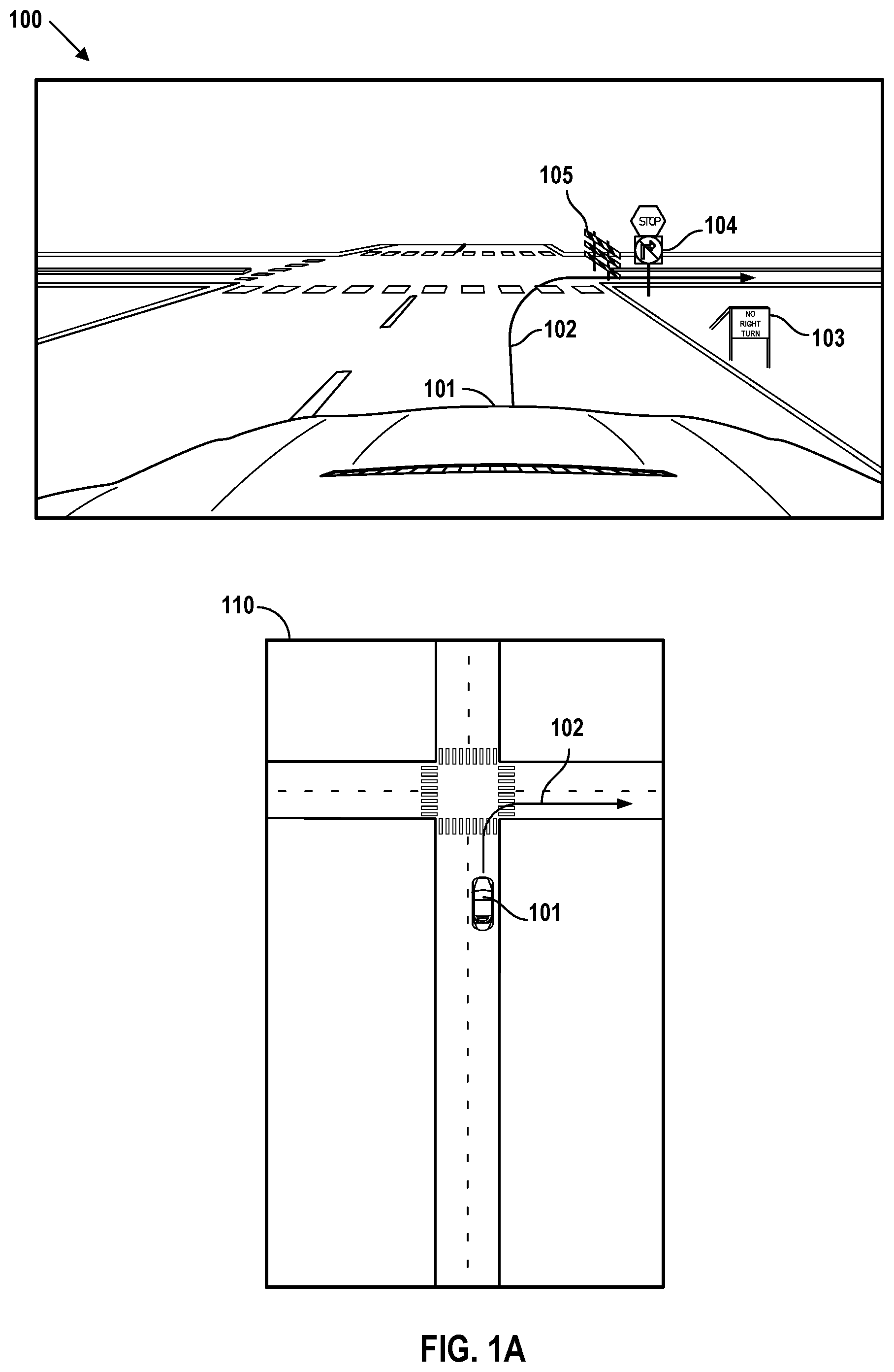 Patent US12112535 — Systems and methods for effecting map layer updates based on collected sensor data — Figure 1