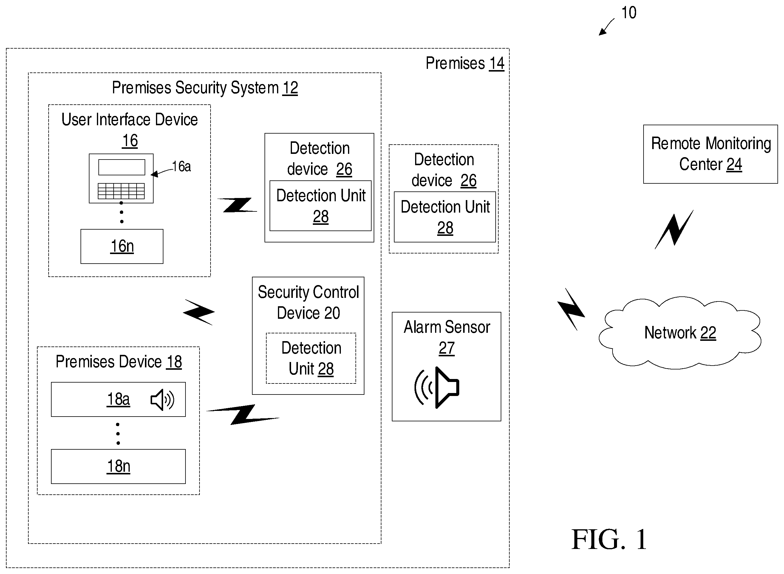 Patent US12112610 — Audible alarm signal detectors — Figure 1