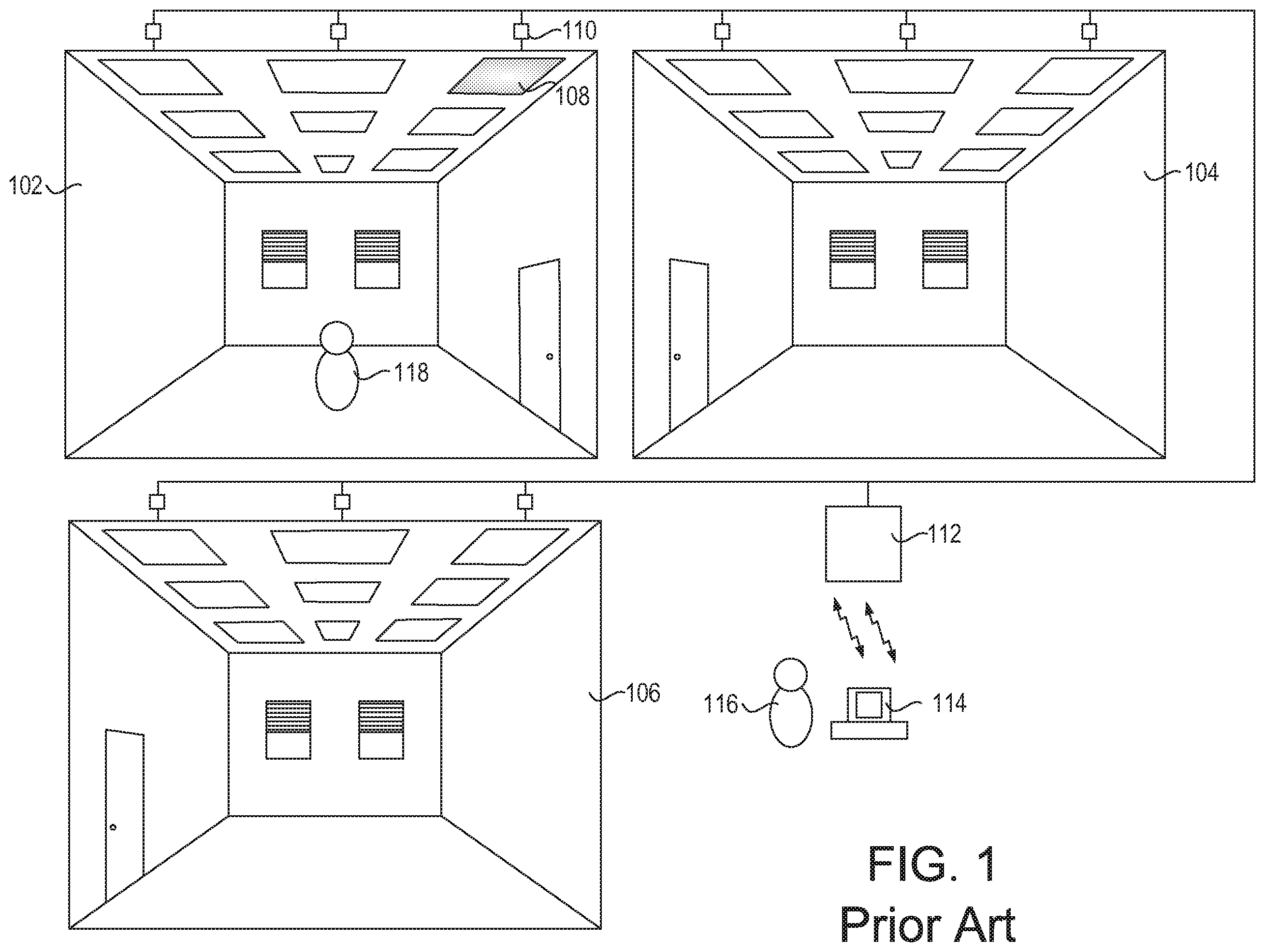 Patent US12112615 — Identification of load control devices — Figure 1