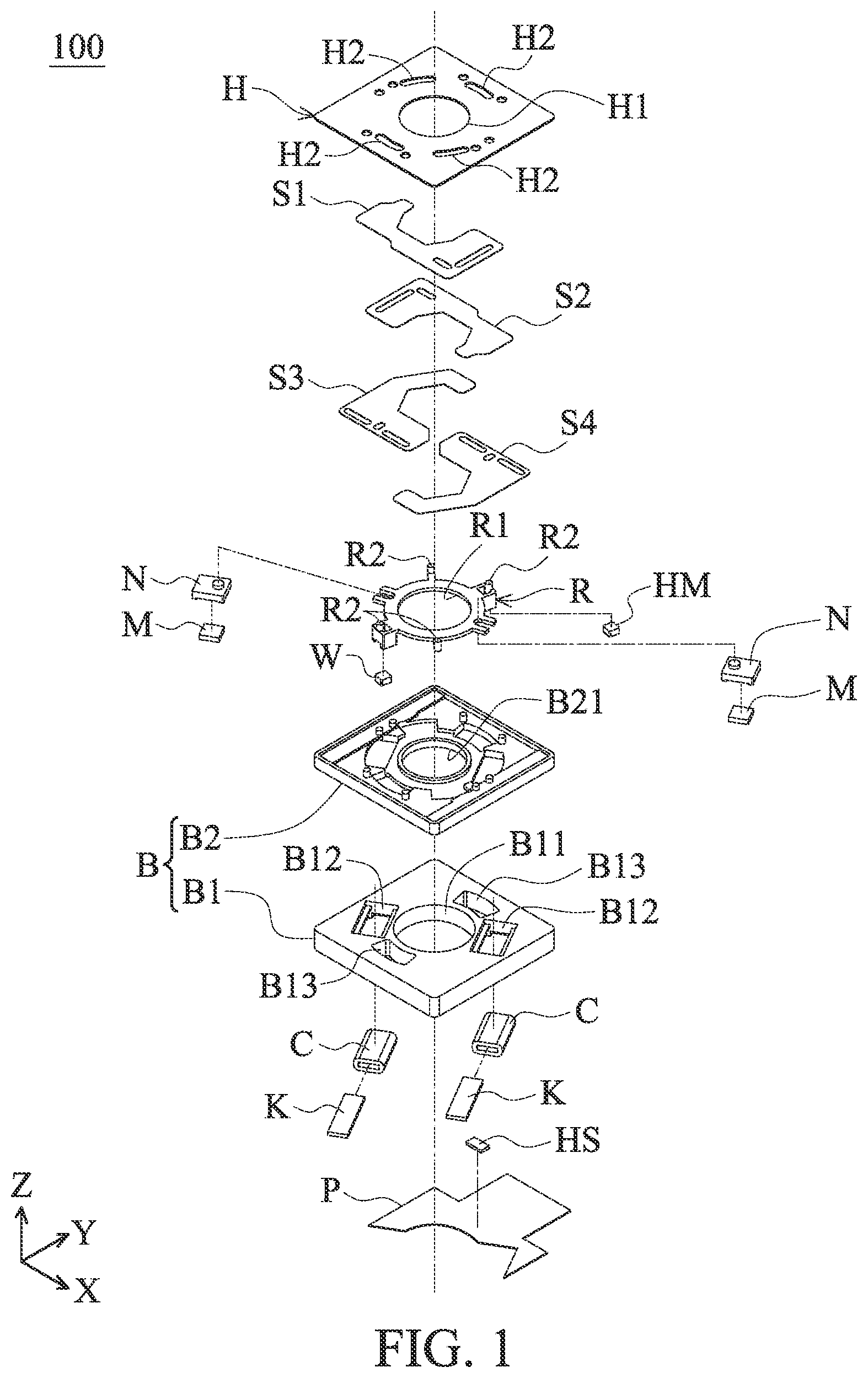 Patent US12112617 — Driving mechanism — Figure 1