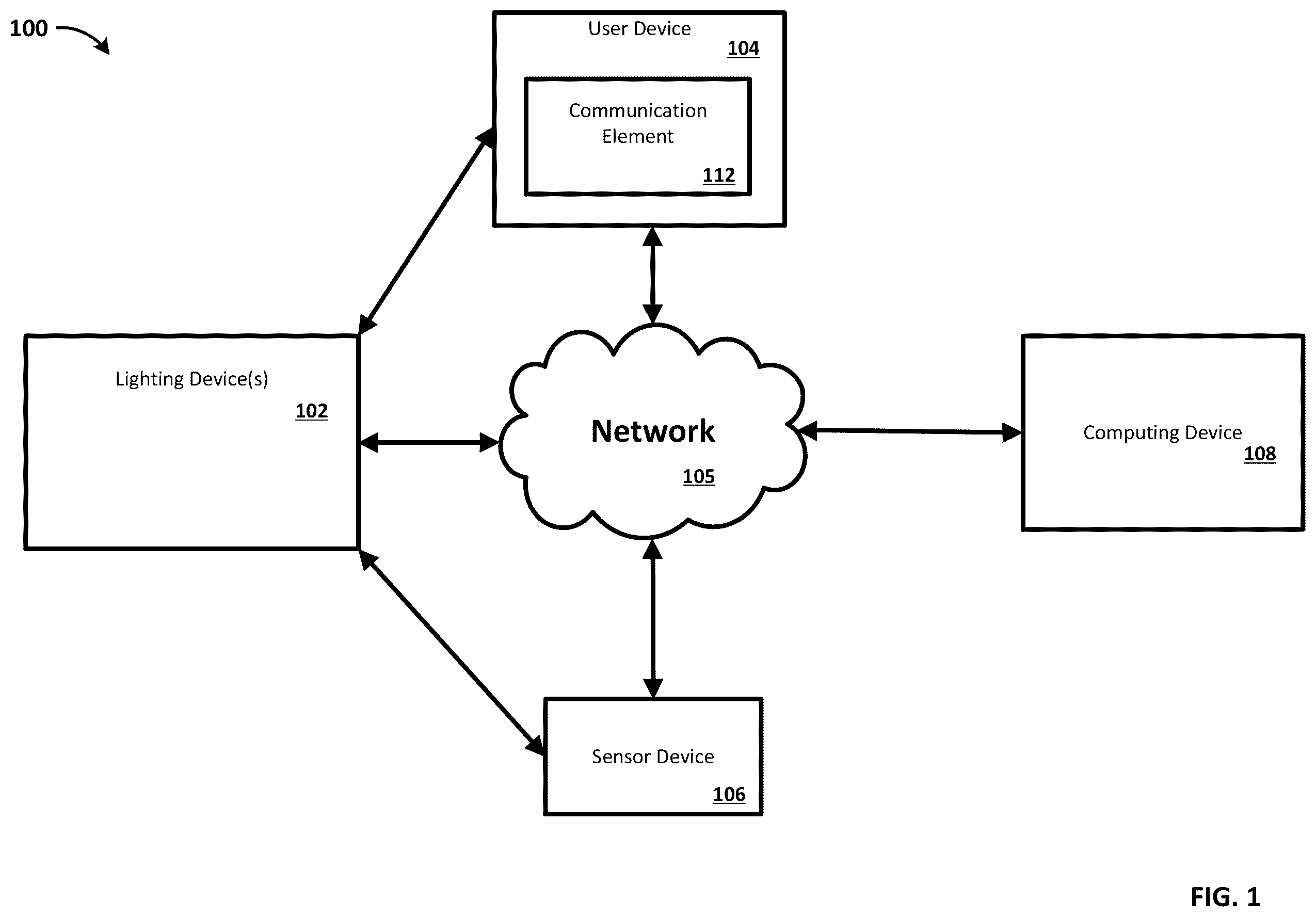 Patent US12112618 — Methods and systems for path lighting — Figure 1