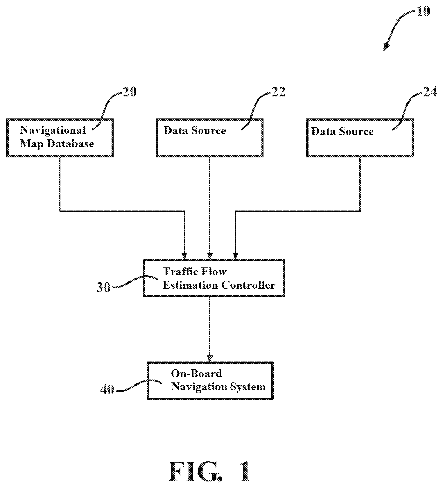 Patent US12112635 — Process and system for local traffic approximation through analysis of cloud data — Figure 1