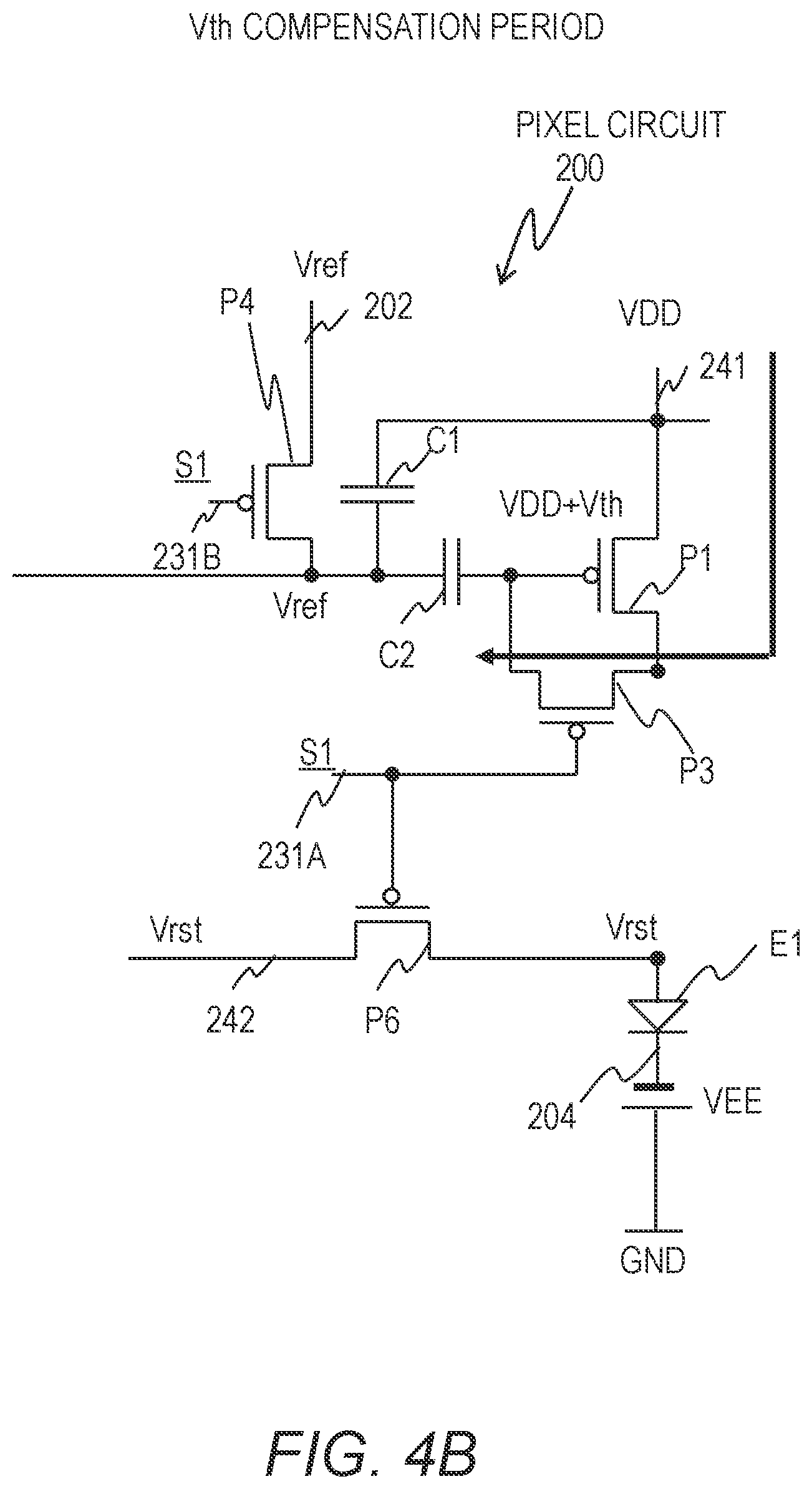 Patent US12112706 Figure 5 – Pixel circuit configured to control light-emitting element