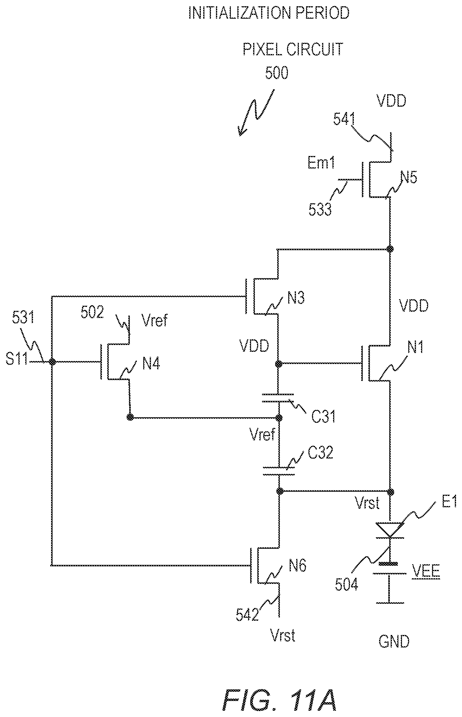 Patent US12112706 Figure 14 – Pixel circuit configured to control light-emitting element