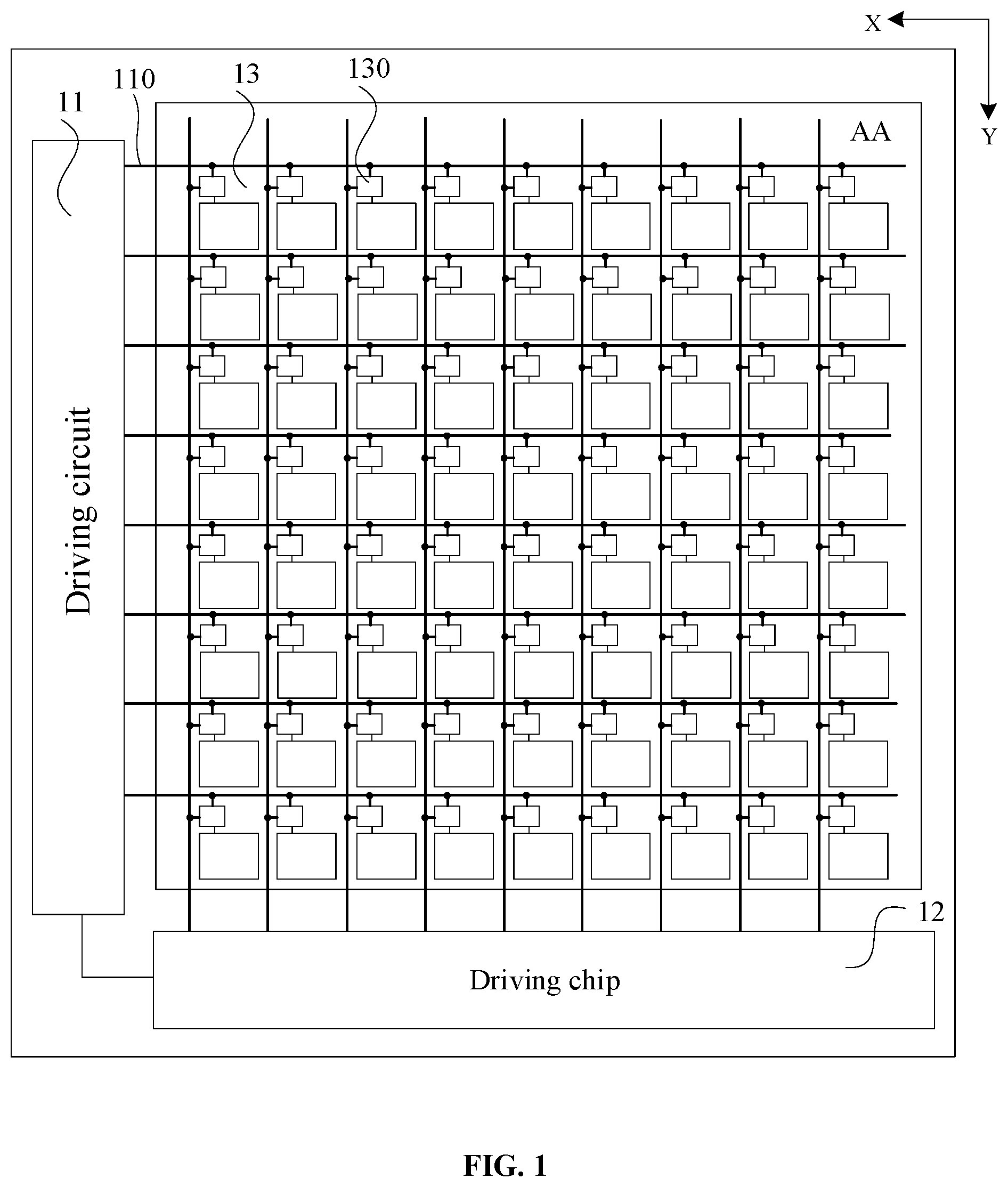 Patent US12112708 Figure 1 – Display panel and display device