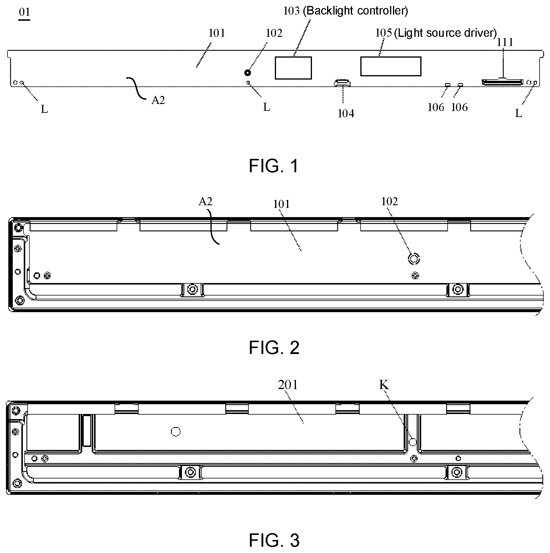 Patent US12112712 — Backlight driving board, backlight module, display apparatus and method for adjusting brightness and color temperature thereof — Figure 1