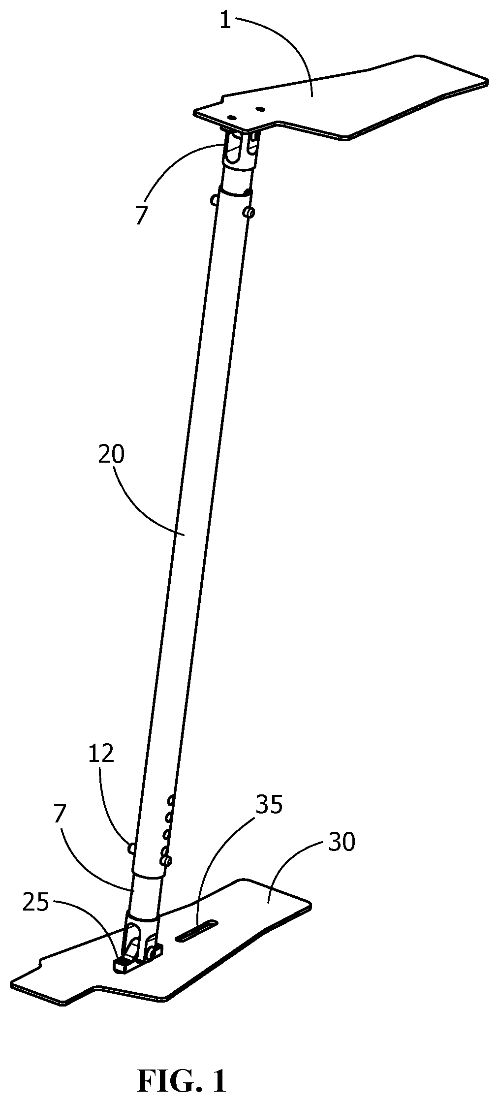 Patent US12112726 Figure 1 – Remotely actuated drum pedal device and method