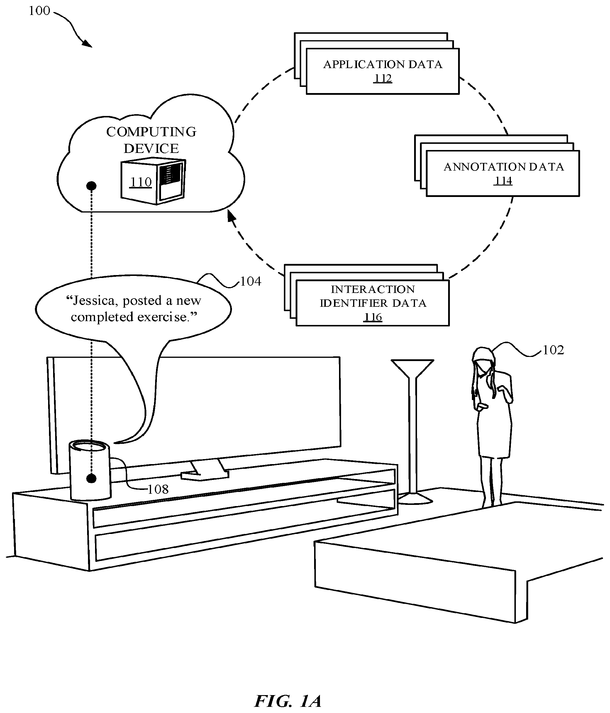 Patent US12112754 — Automated assistant for facilitating communications through dissimilar messaging features of different applications — Figure 1