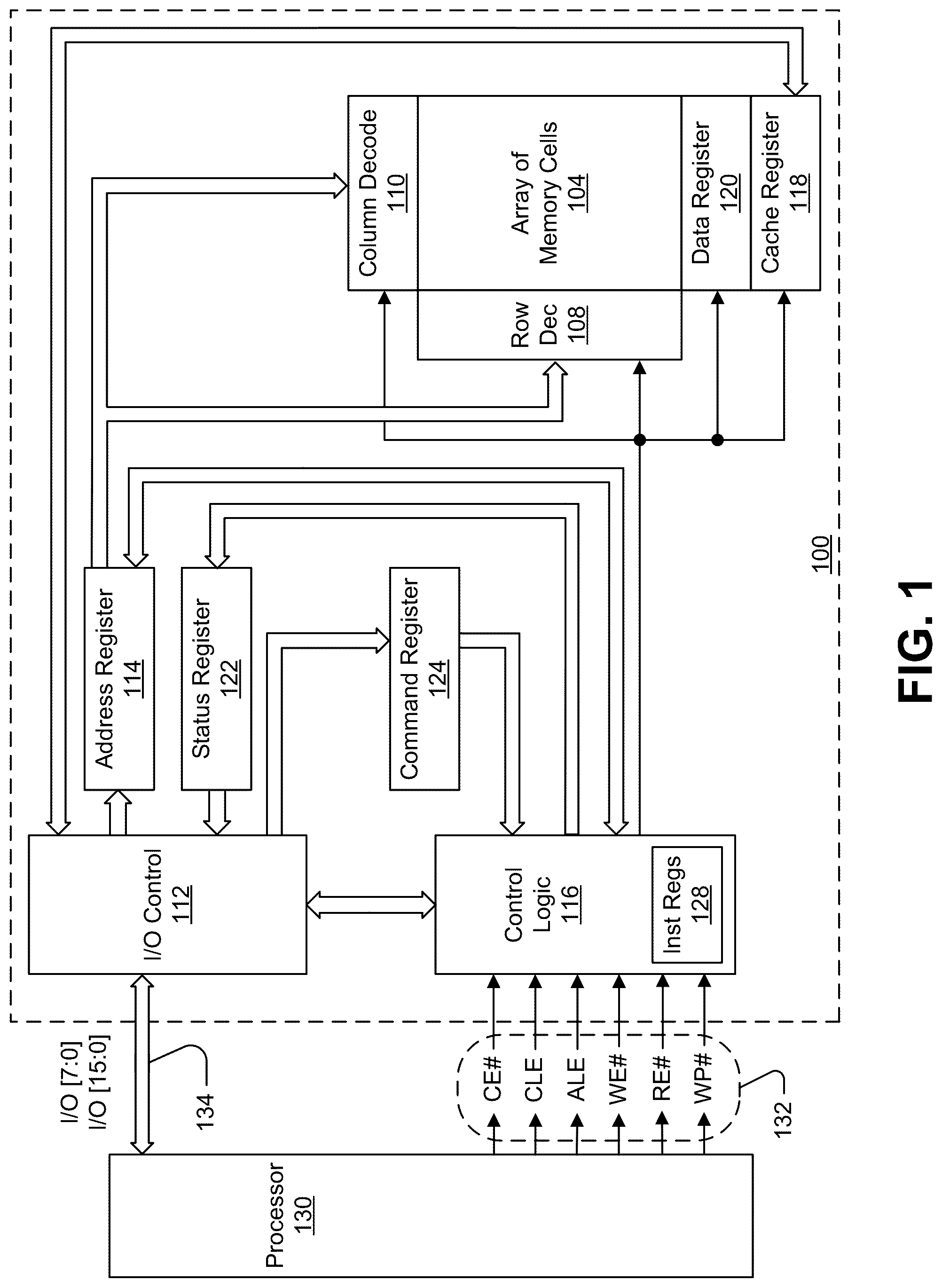 Patent US12112819 Figure 1 – Apparatus for determining memory cell data states