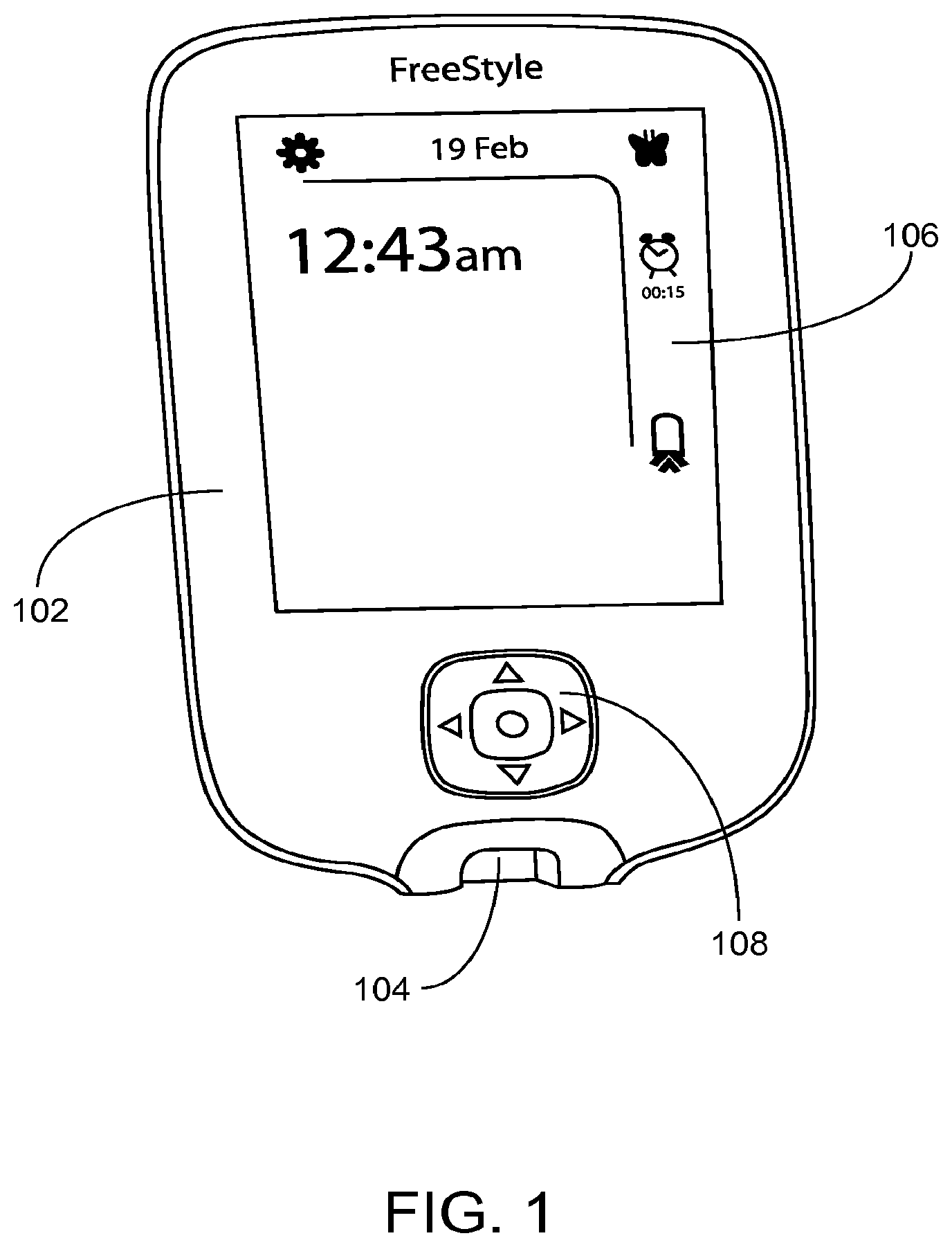 Patent US12112854 — Software applications residing on handheld analyte determining devices — Figure 1