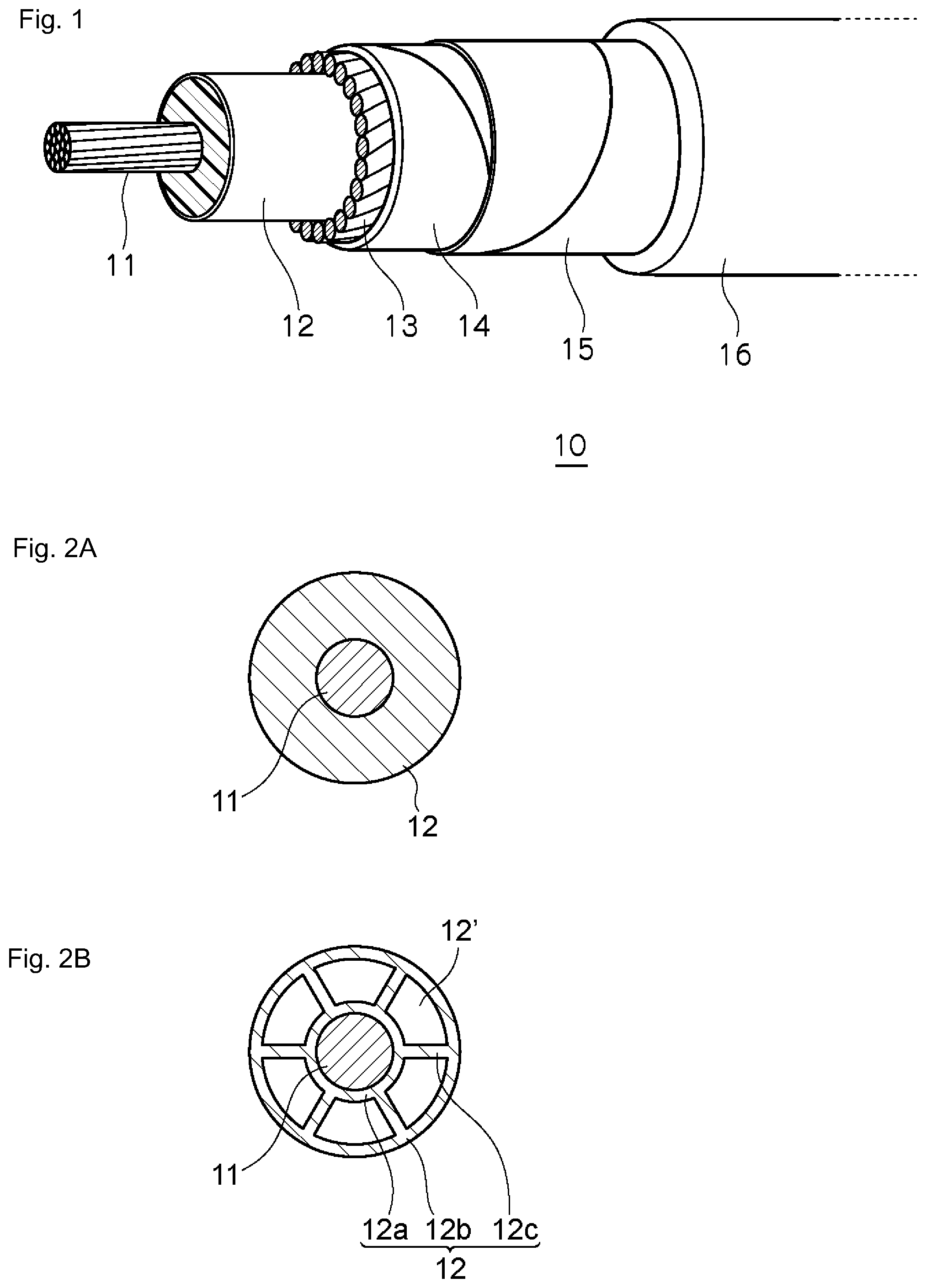 Patent US12112861 — Coaxial cable — Figure 1