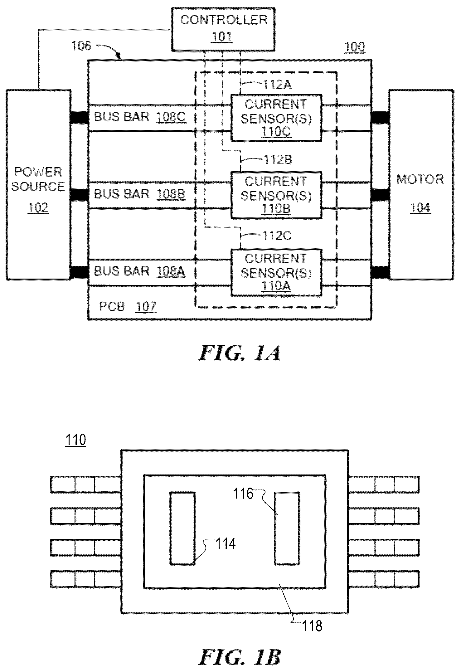 Patent US12112865 — Multiple branch bus bar for coreless current sensing application — Figure 1