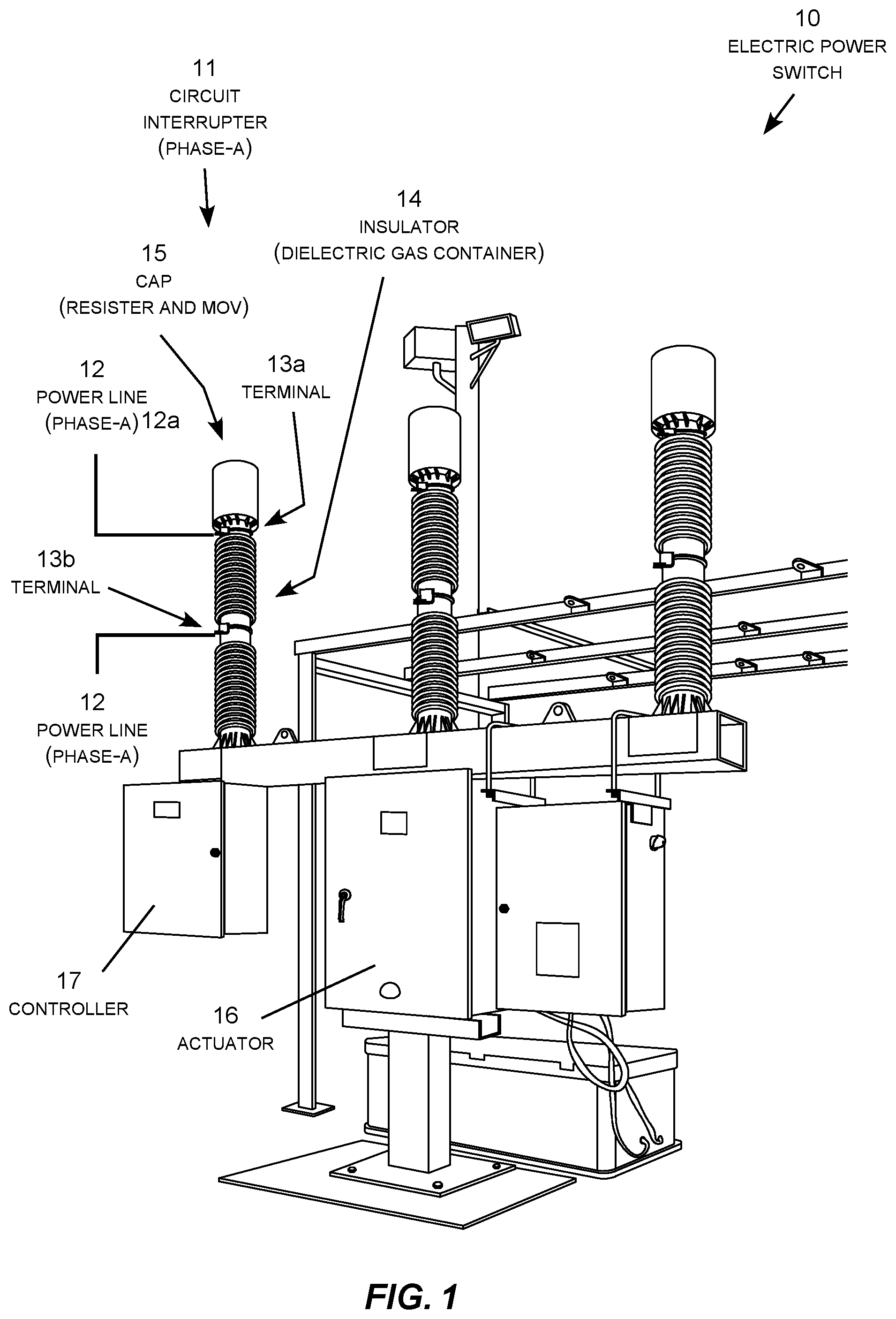 Patent US12112905 — Alternative gas current pause circuit interrupter — Figure 1