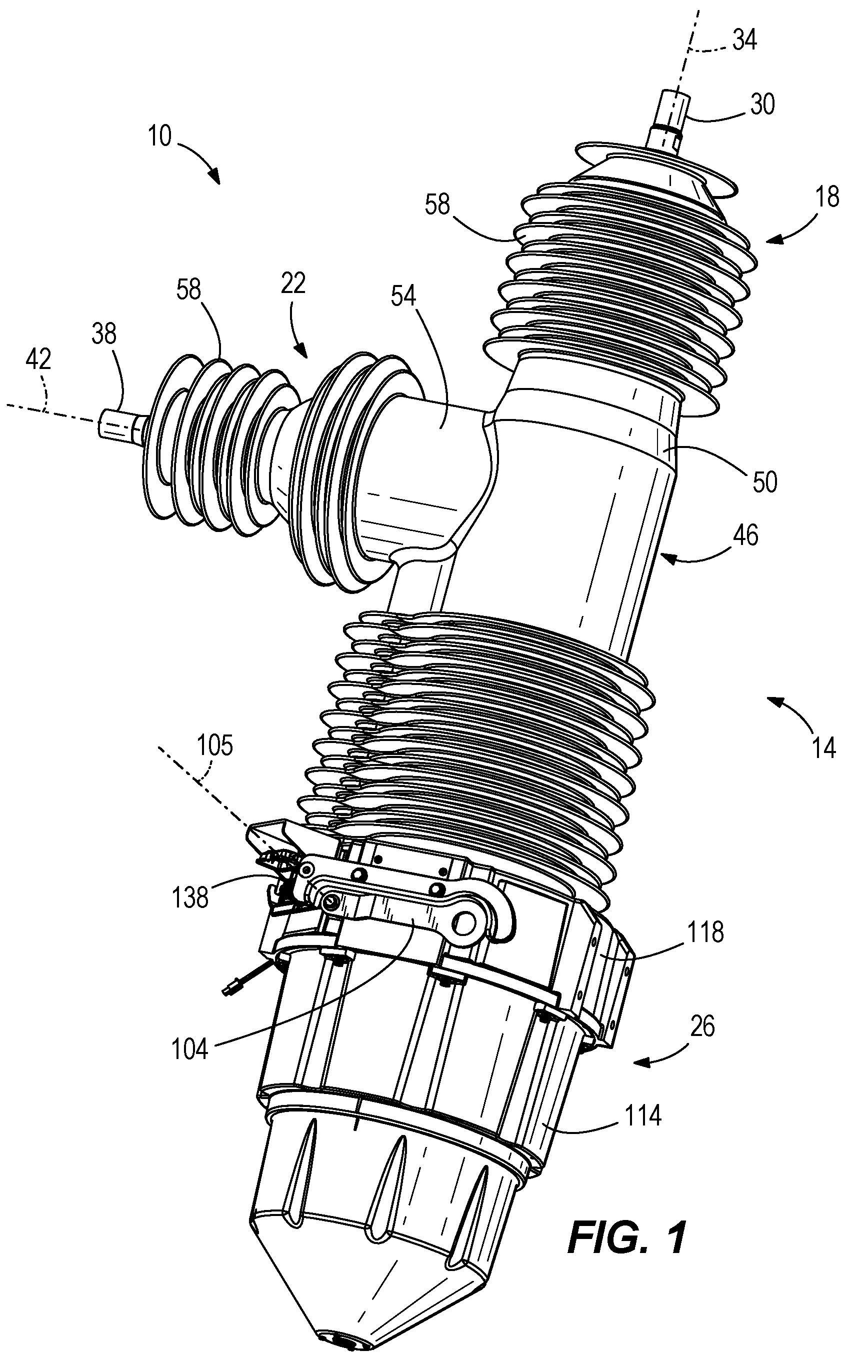 Patent US12112906 — Integrated switchgear assembly — Figure 1