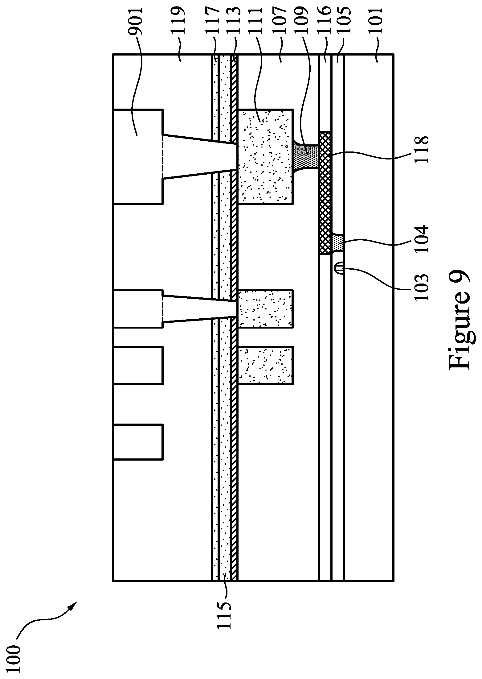 Patent US12112953 Figure 12 – Semiconductor devices and methods of manufacturing
