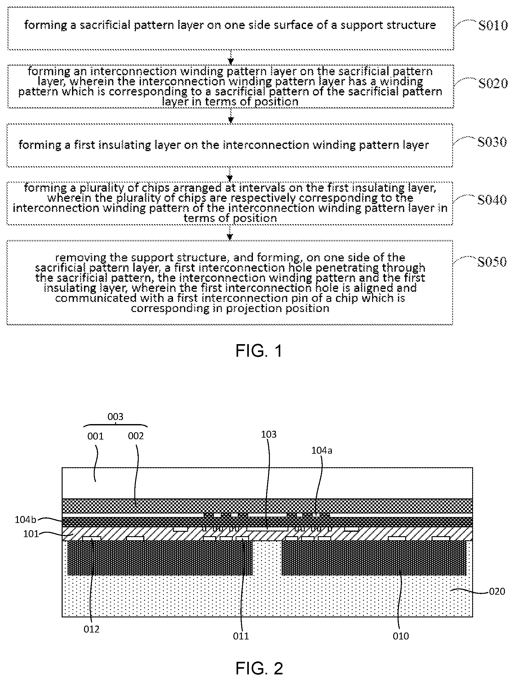 Patent US12112956 — Chip interconnection package structure and method — Figure 1