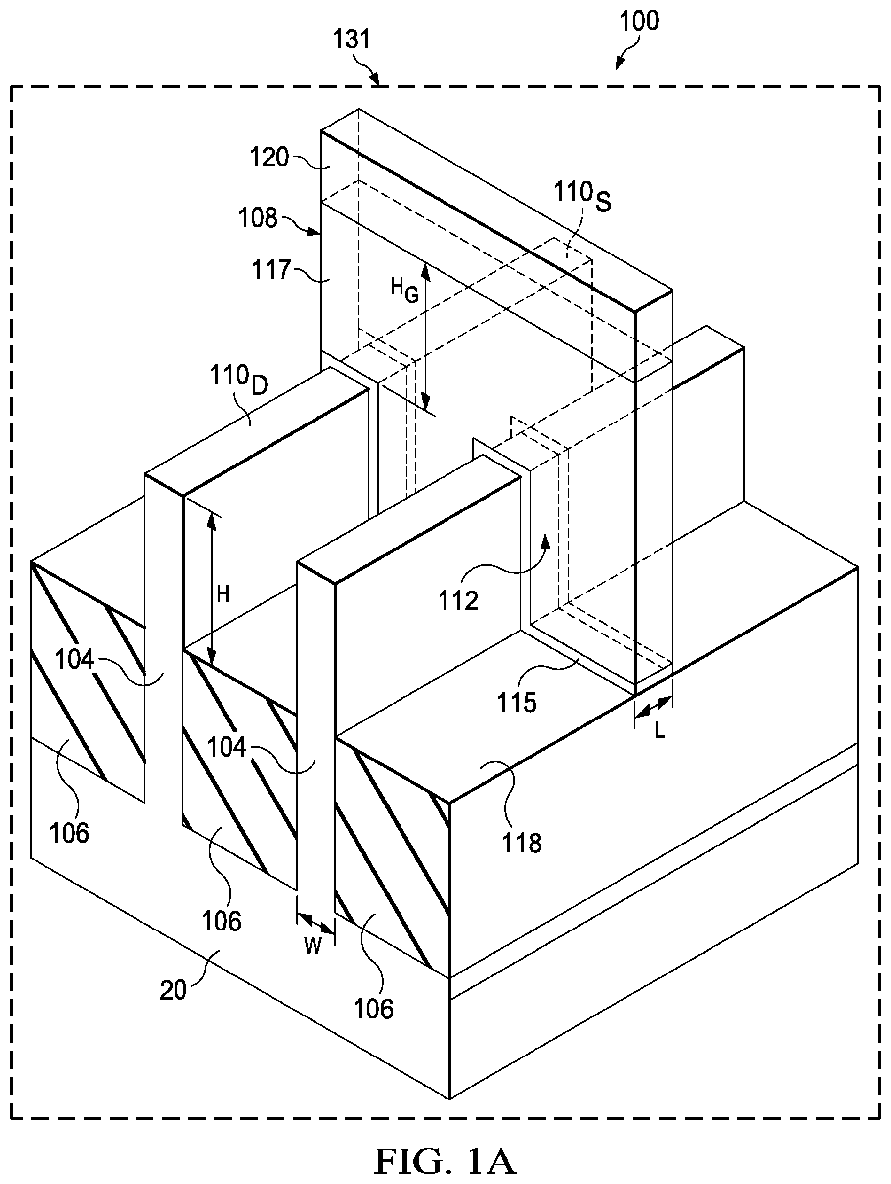 Patent US12112975 — Mechanism for finFET well doping — Figure 1