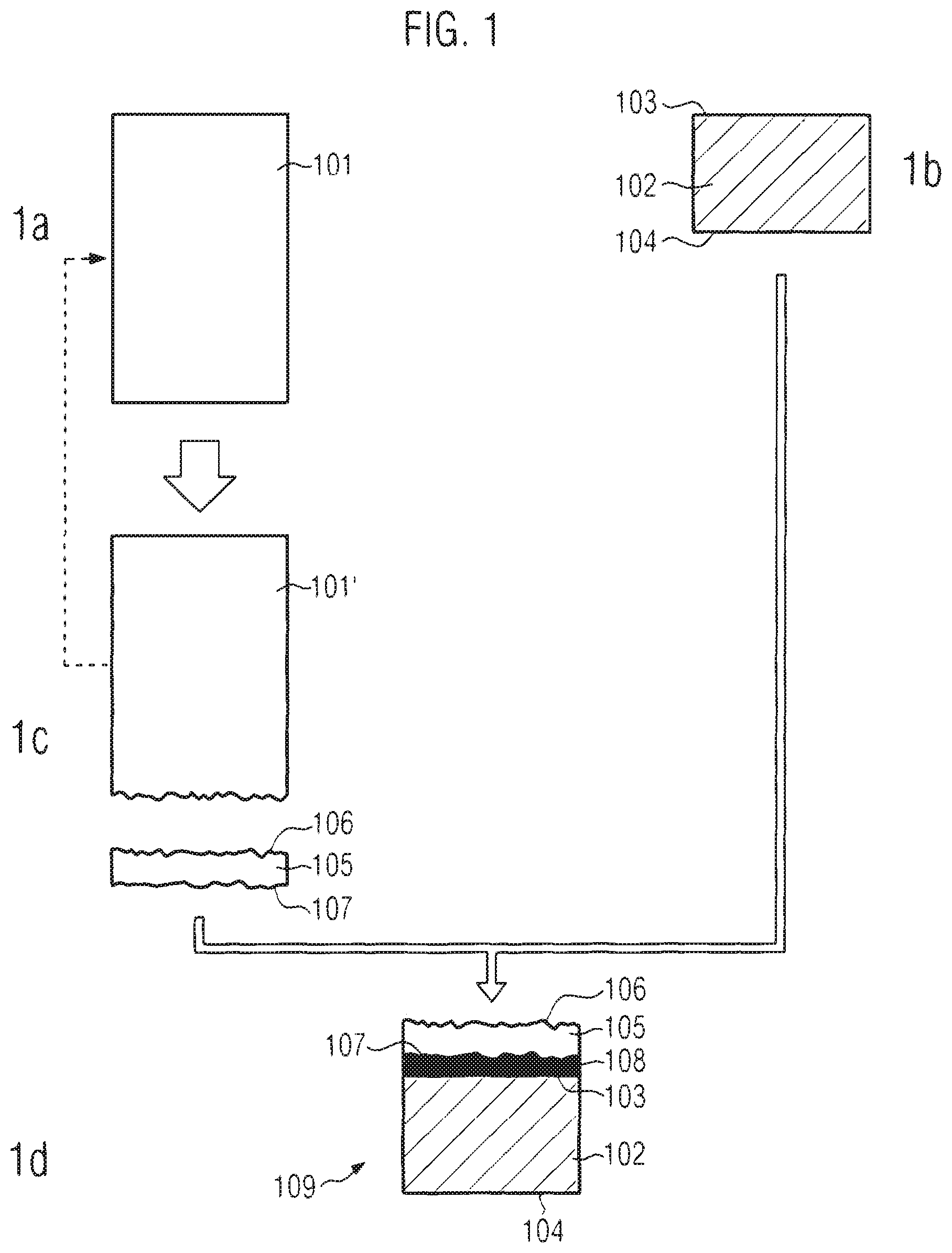 Patent US12112976 — Pseudo-substrate with improved efficiency of usage of single crystal material — Figure 1