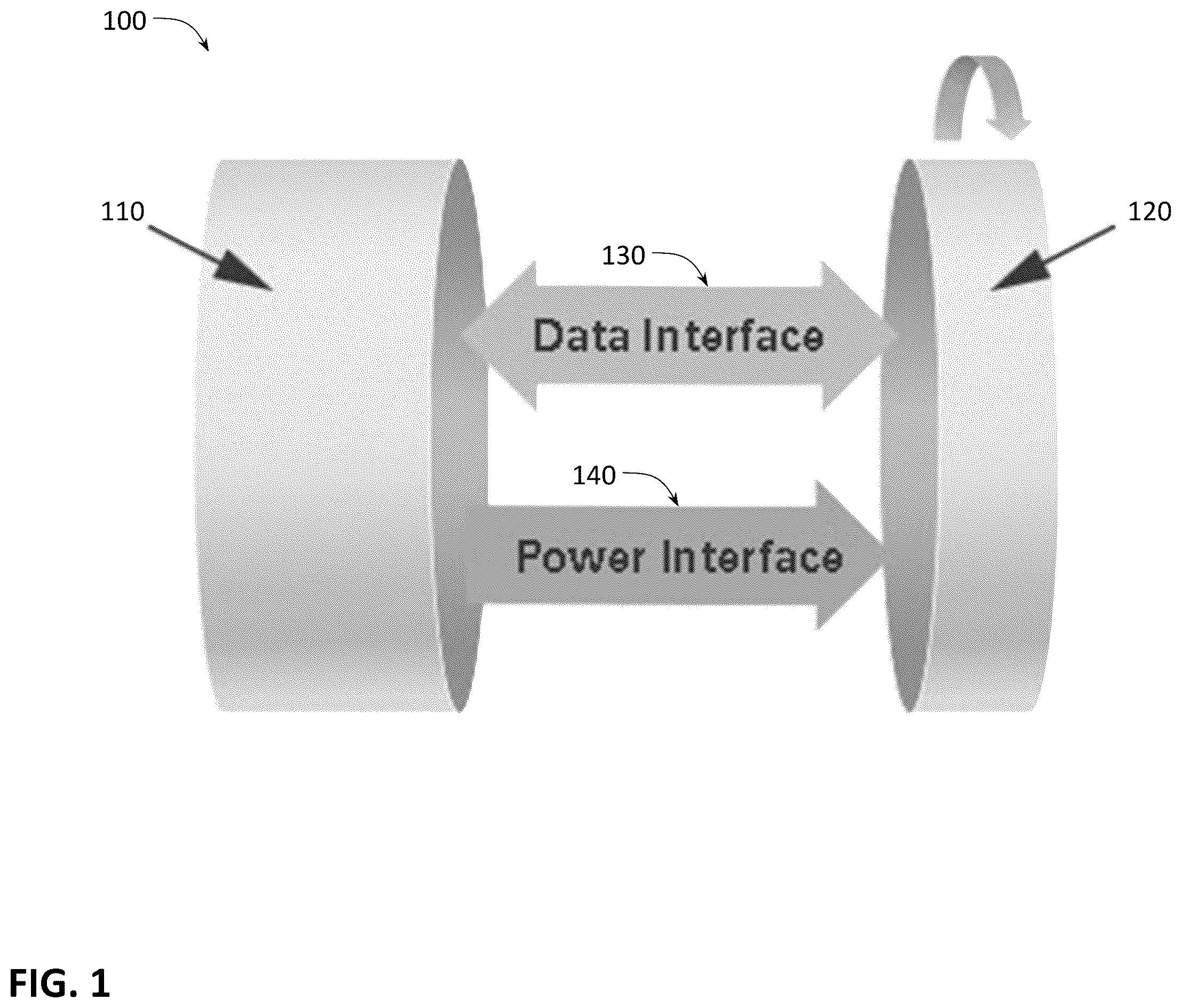 Patent US12120067 — Full-duplex wireless data transfer for rotary joints — Figure 1