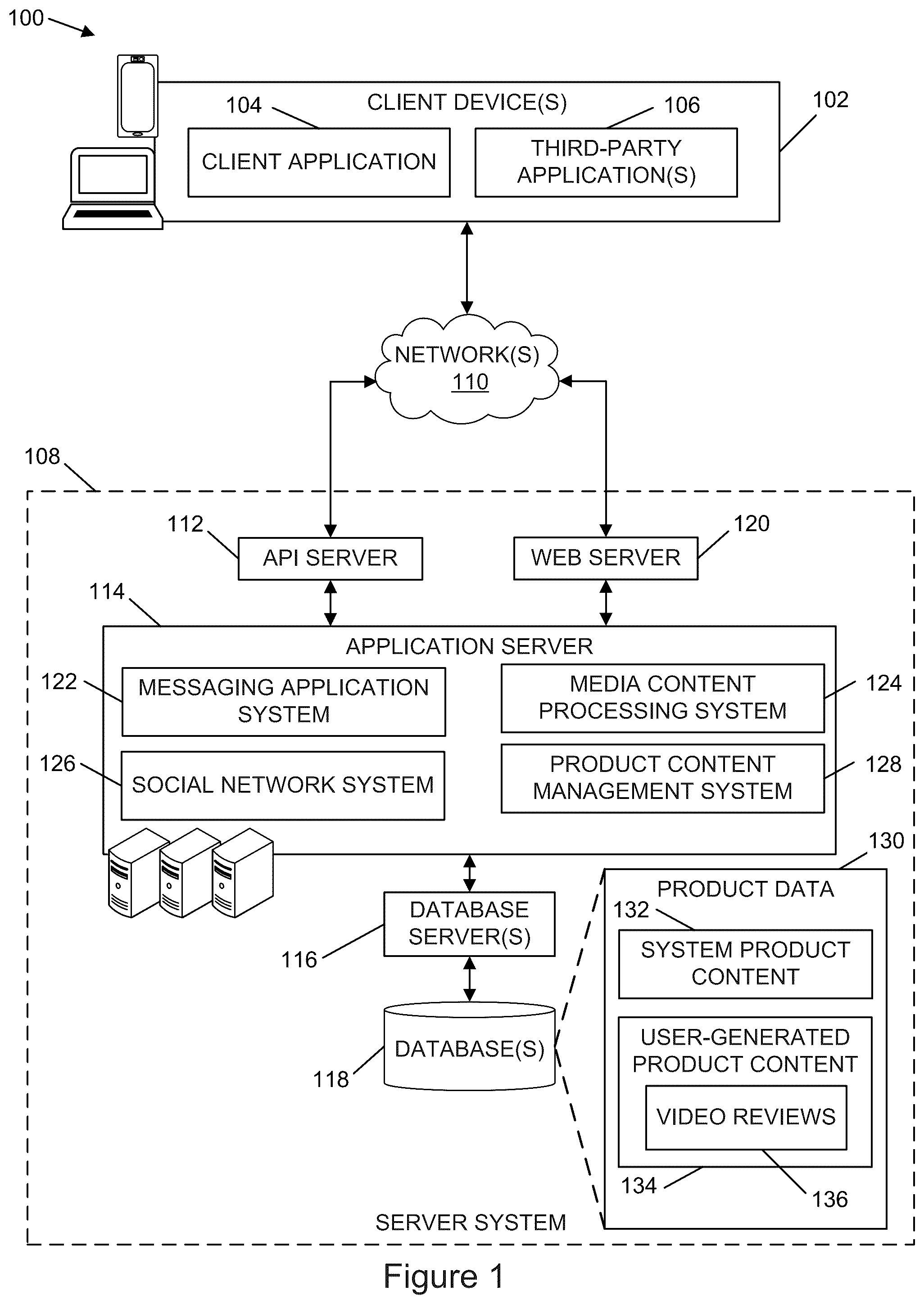 Patent US12120074 — Generating and accessing video content for products — Figure 1