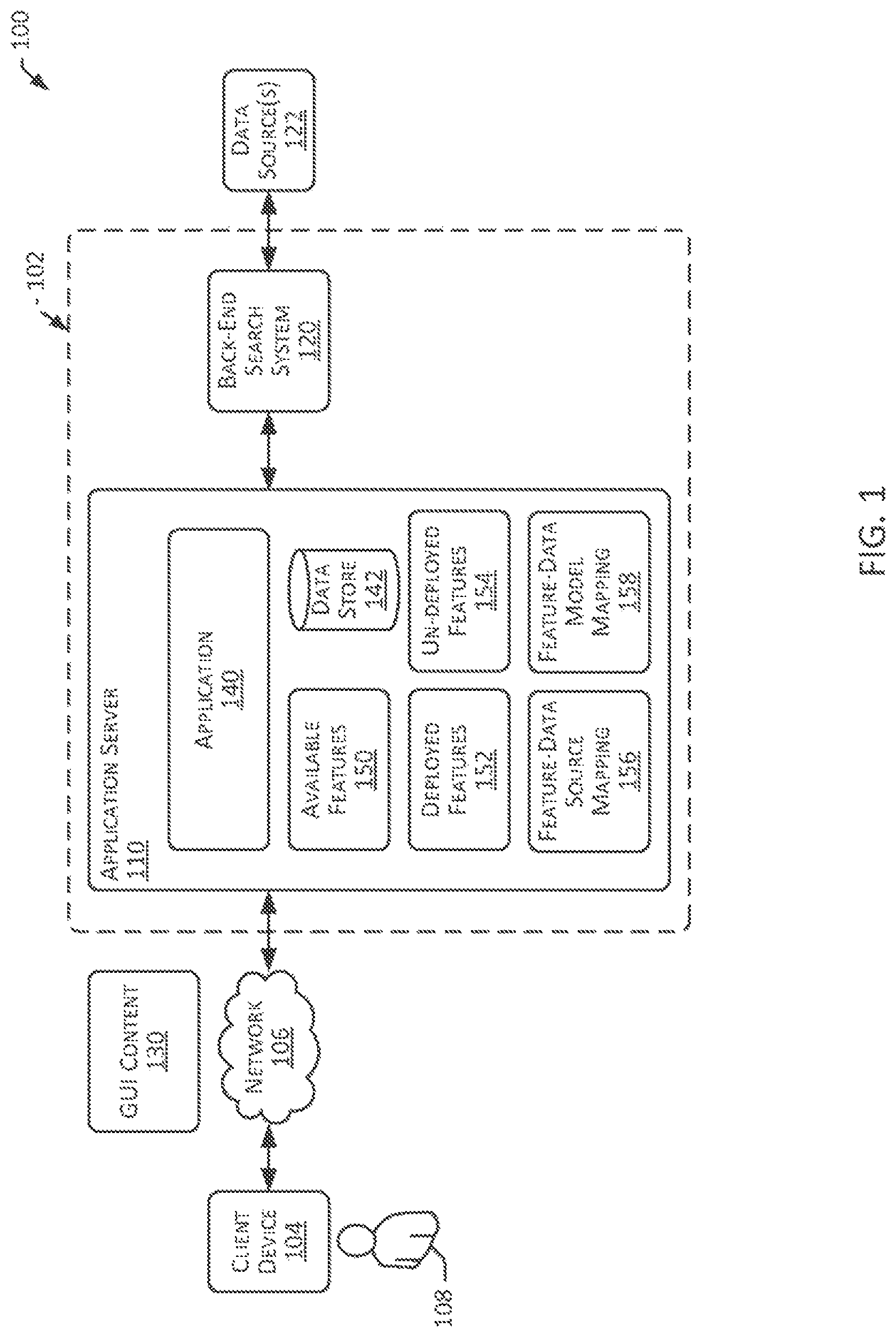 Patent US12120170 — Presenting un-deployed features of an application — Figure 1