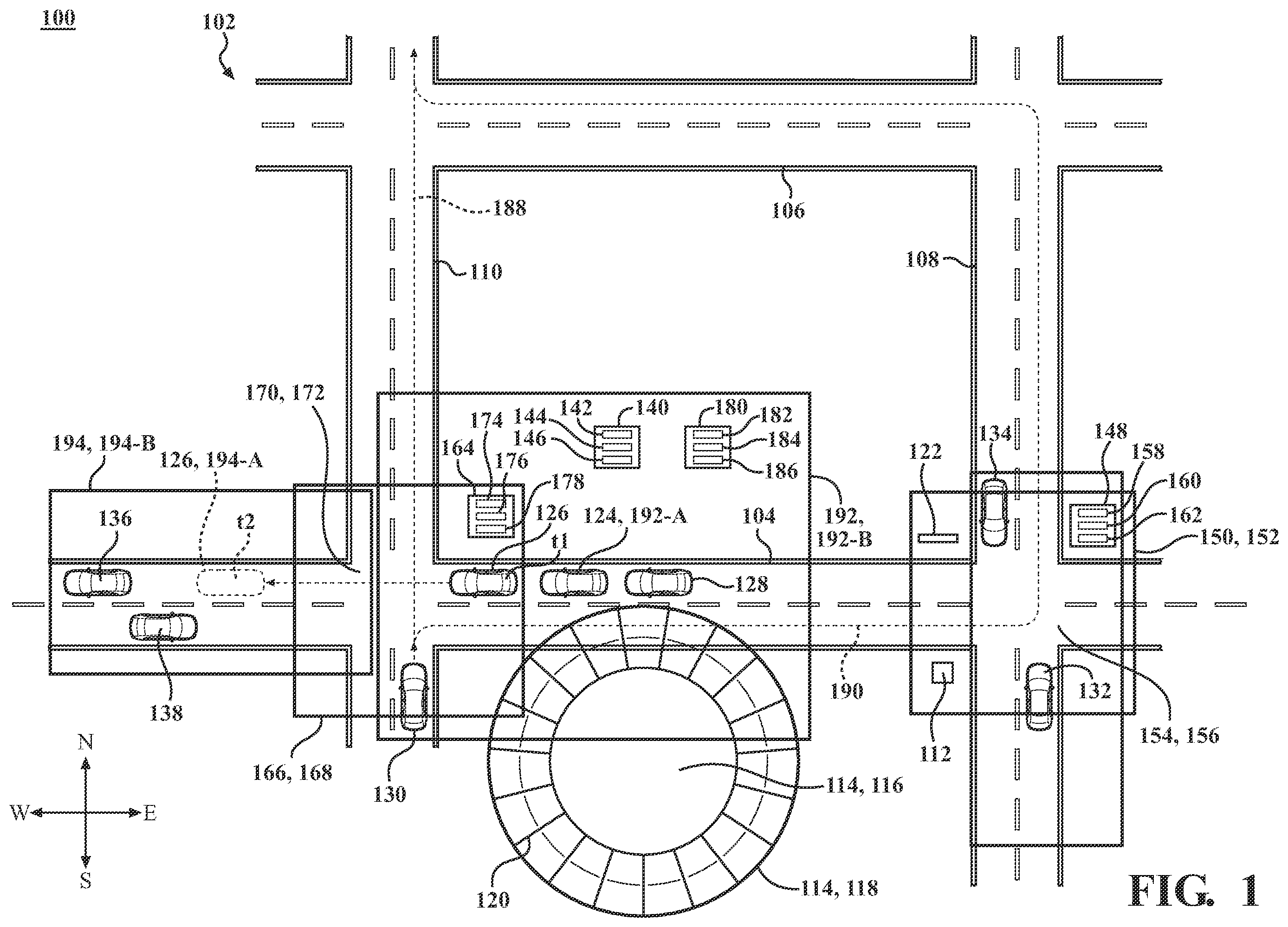 Patent US12120180 — Determining an existence of a change in a region — Figure 1