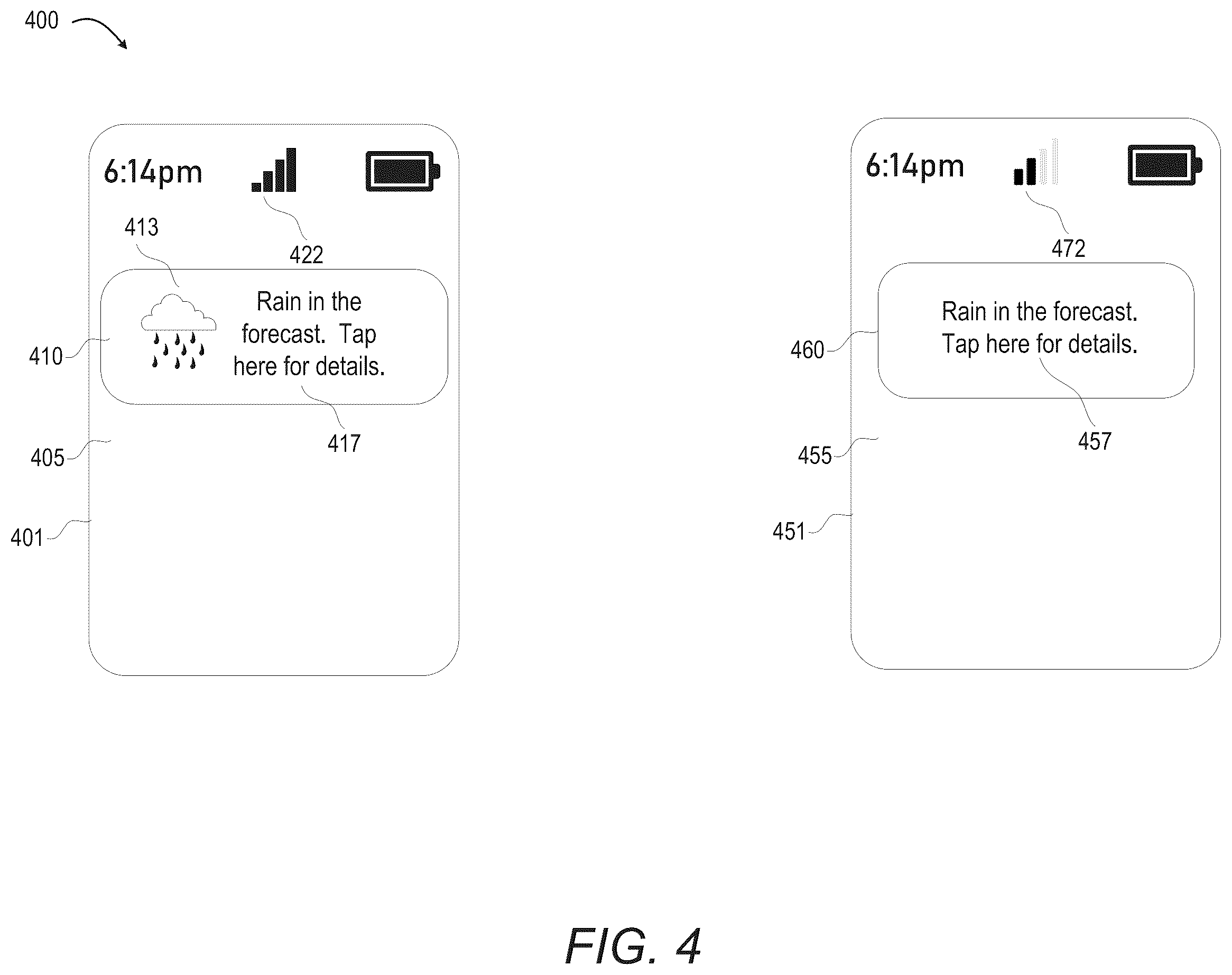 Patent US12120201 Figure 5 – Push notifications with metatags directing optimal time for surfacing notifications at consumer device