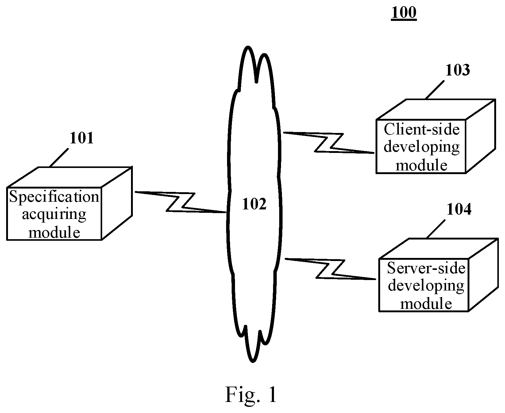 Patent US12120251 — System, method and apparatus for developing smart contract — Figure 1