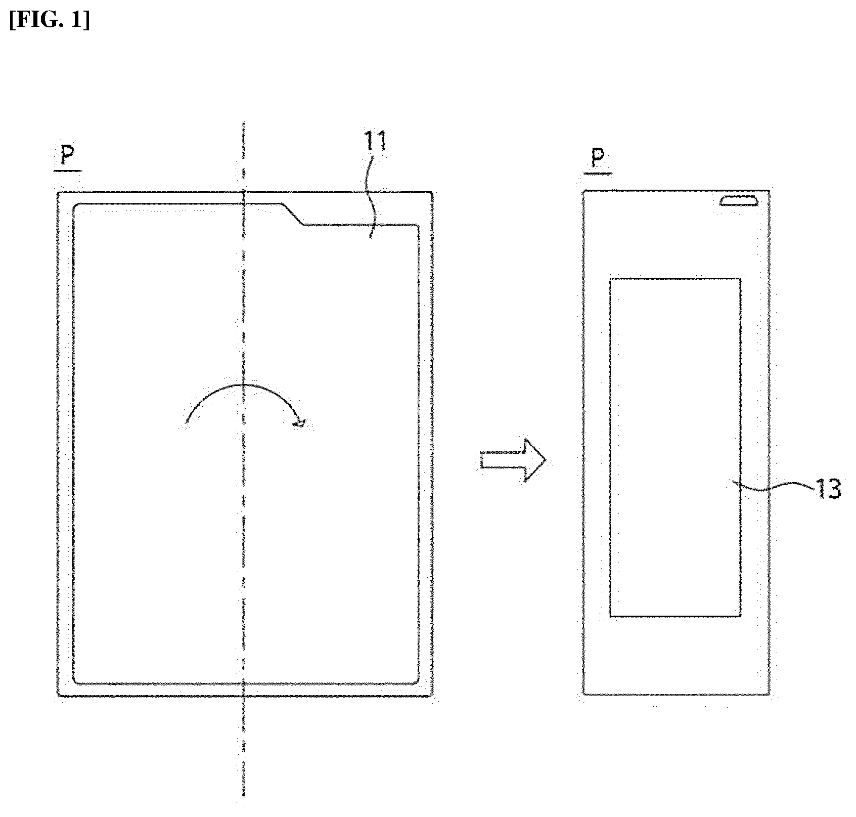 Patent US12120257 — Folding plate and manufacturing method therefor — Figure 1
