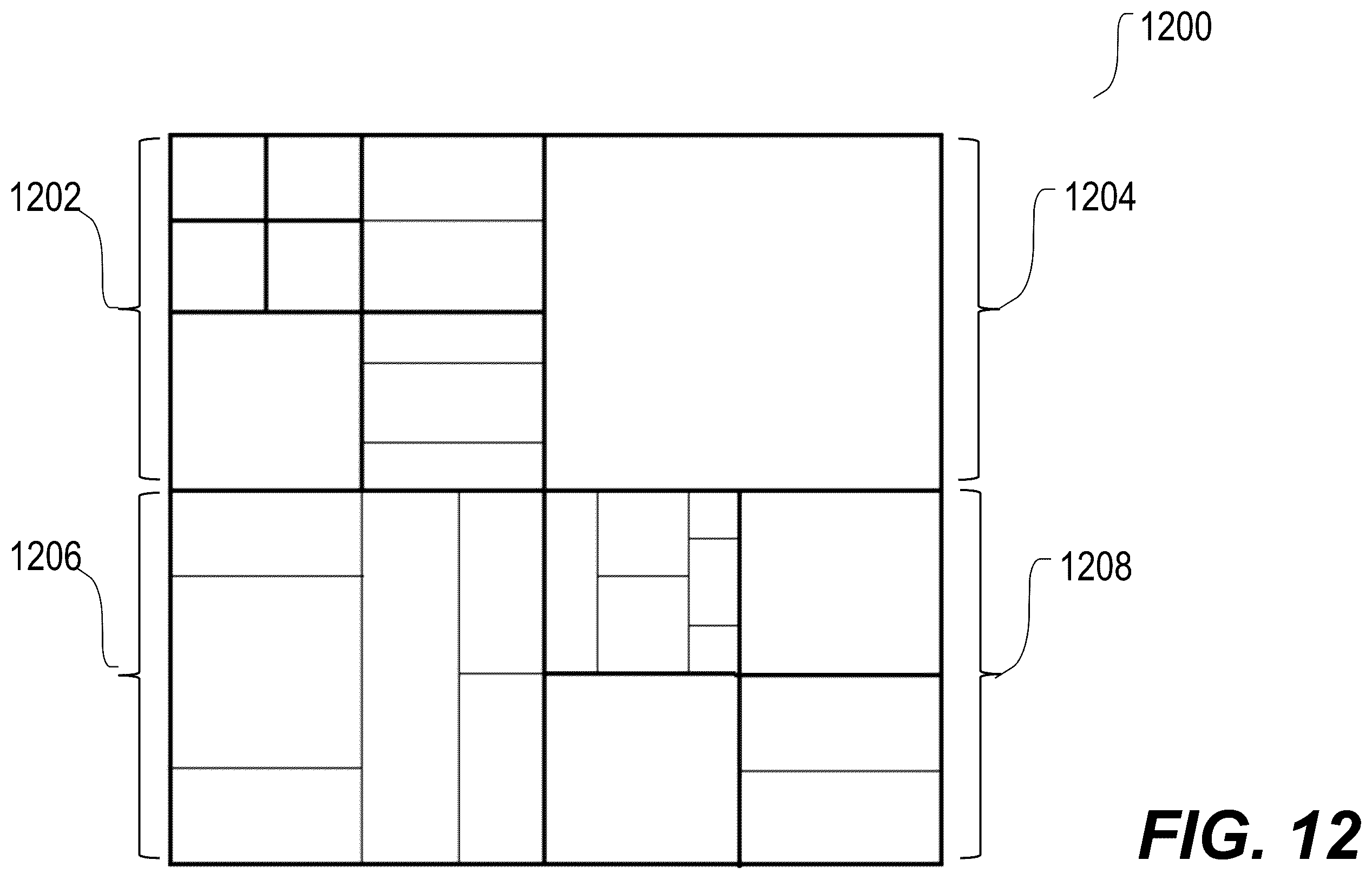 Patent US12120290 Figure 12 – Method and apparatus for intra block copy mode coding with search range switching