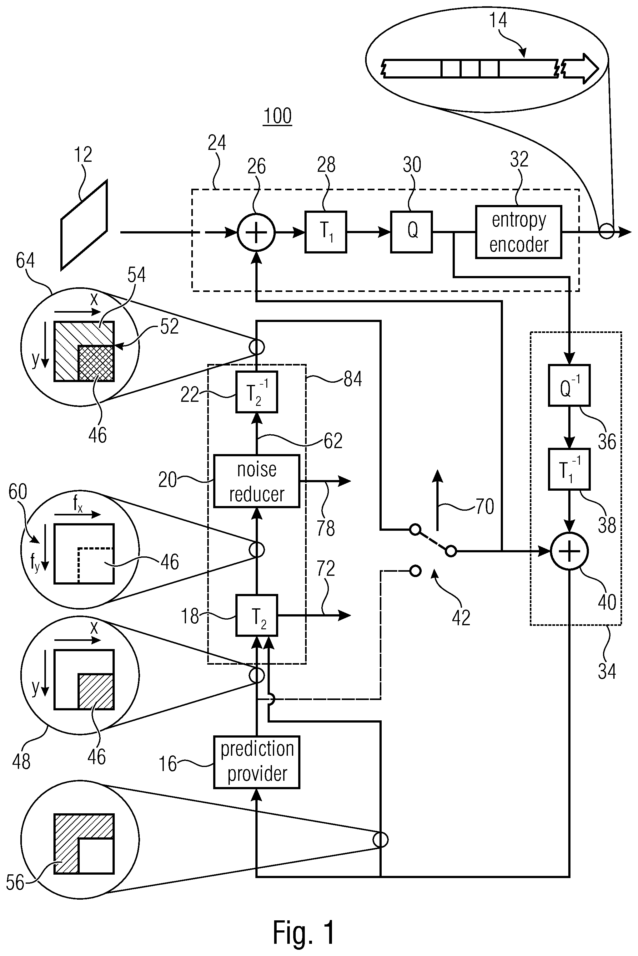 Patent US12120321 — Refined block-based predictive coding and decoding of a picture — Figure 1