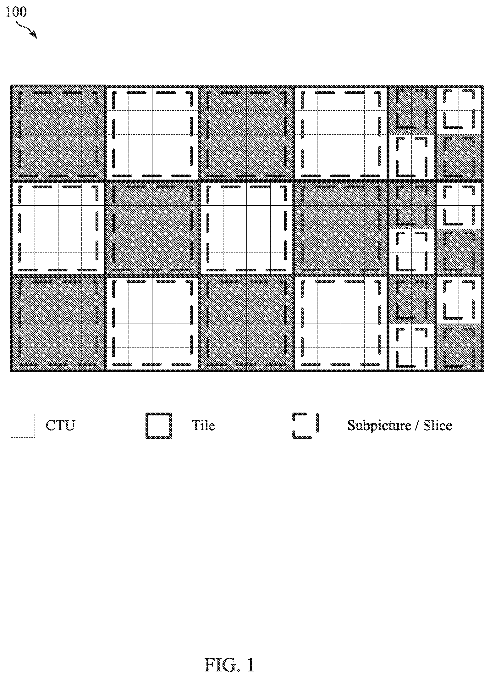 Patent US12120322 — Level information for sub-picture tracks — Figure 1