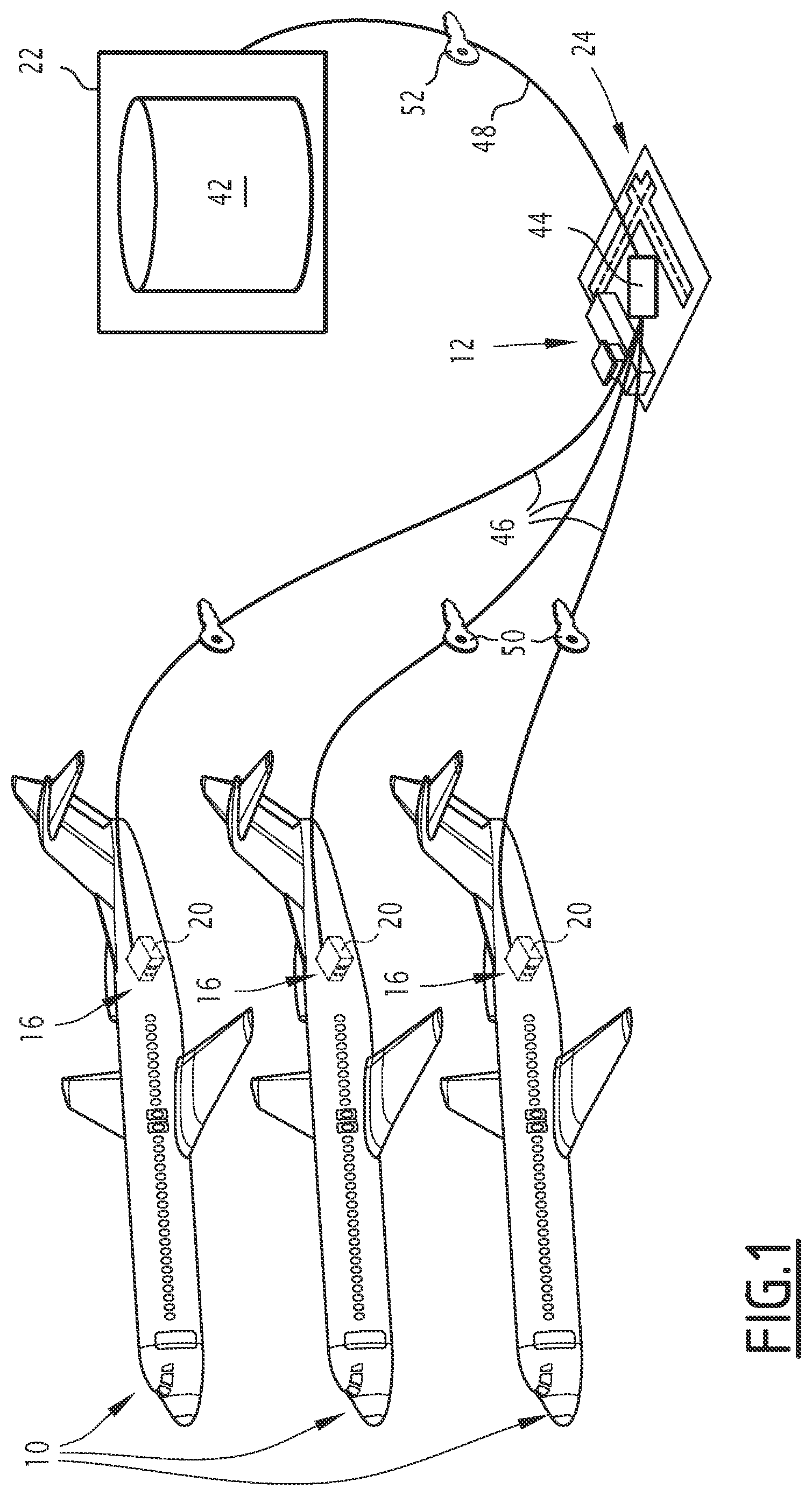 Patent US12120361 — Multimedia server intended to be installed on board an aircraft, electronic entertainment system comprising such a server, method for configuring software of such a server and associated computer program — Figure 1