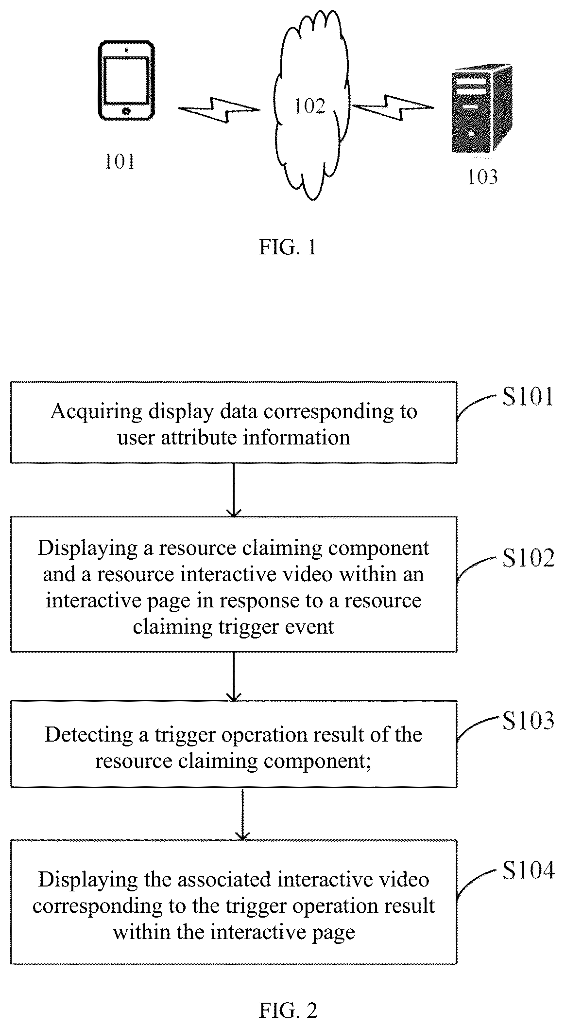 Patent US12120388 — Resource interacting method, apparatus, computer device, and readable storage medium — Figure 1