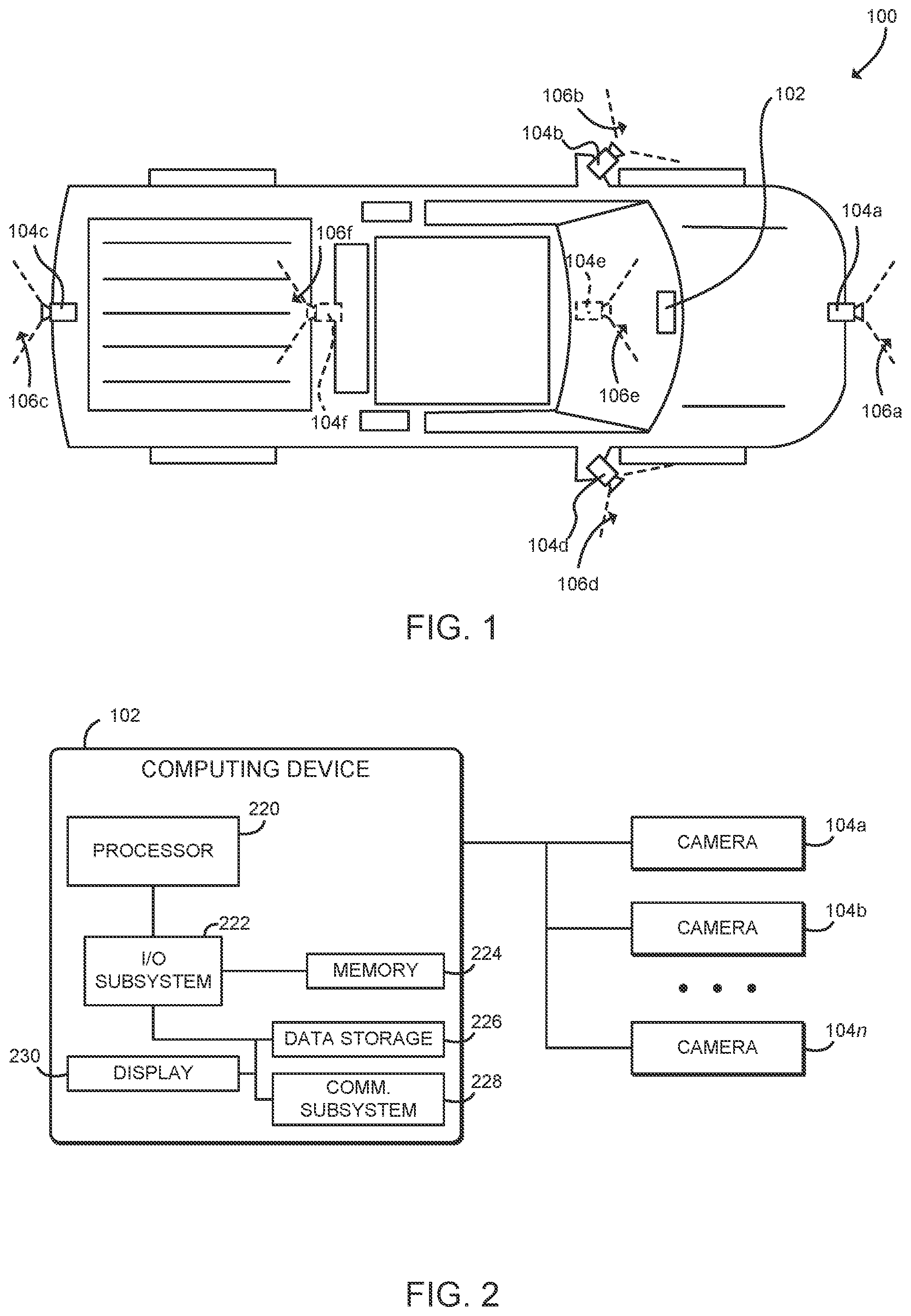 Patent US12120416 — Technologies for gesture control of camera view selection for vehicle computing devices — Figure 1