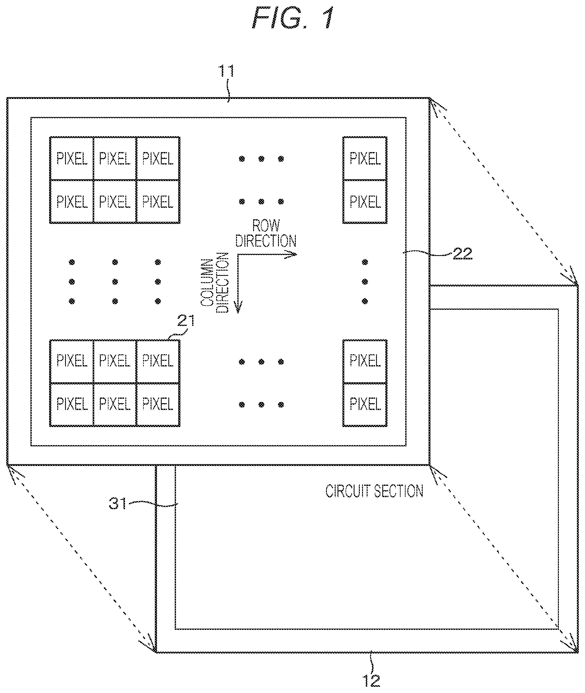 Patent US12120449 — Image capturing device and electronic apparatus with stacked chip structure — Figure 1
