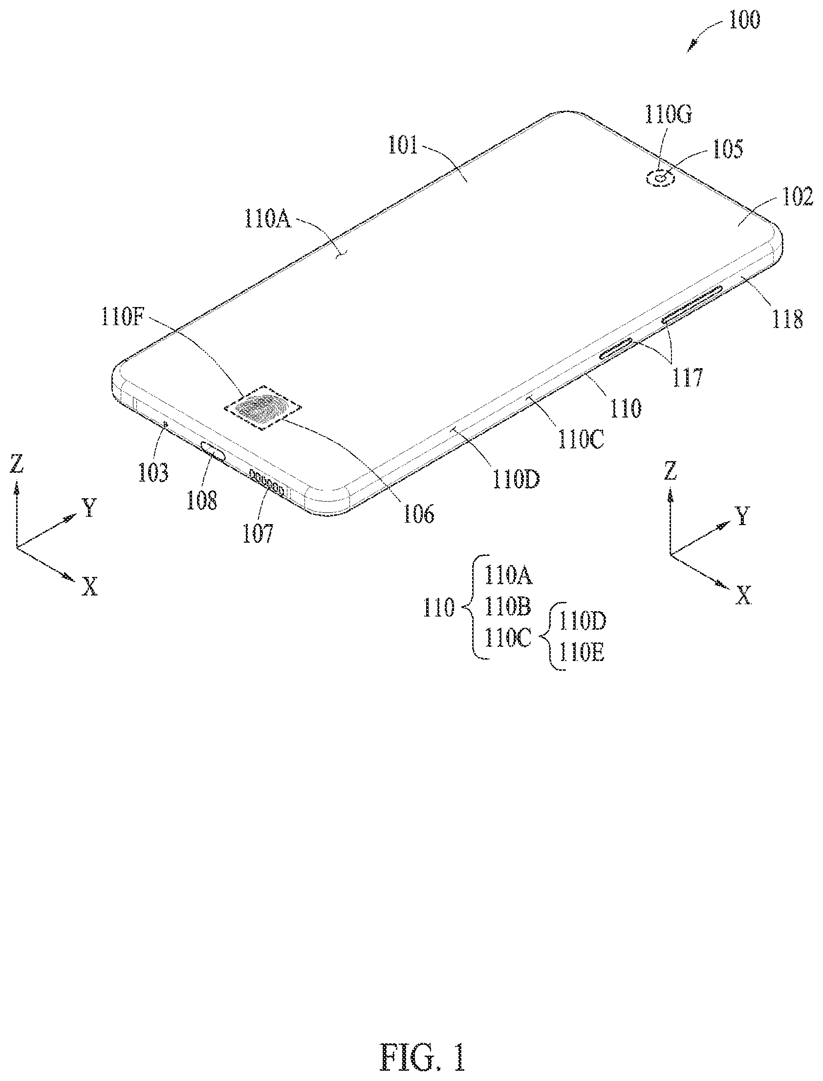 Patent US12120476 — Electronic device including audio output module — Figure 1