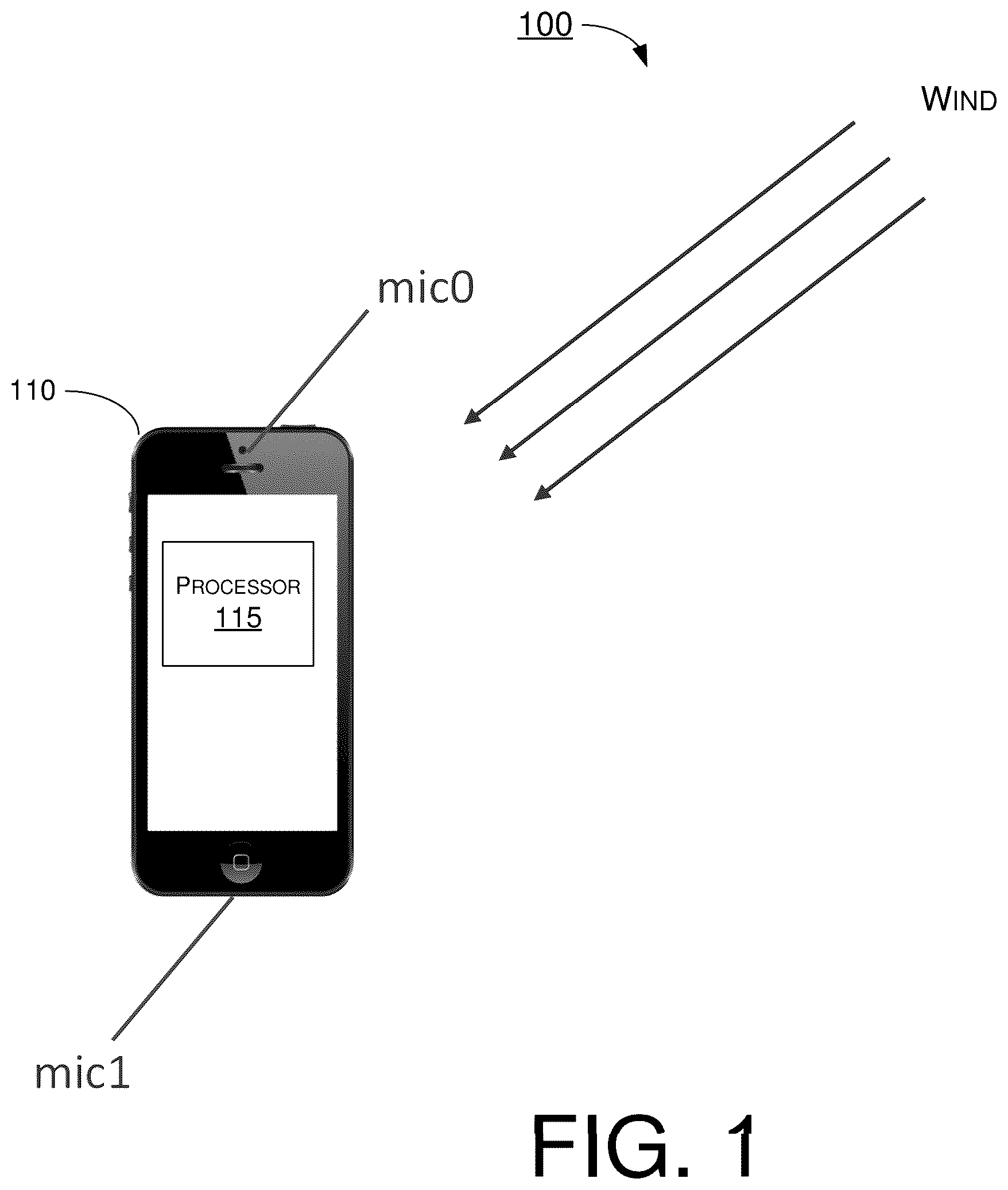 Patent US12120492 Figure 1 – Non-coherent noise reduction for audio enhancement on mobile device