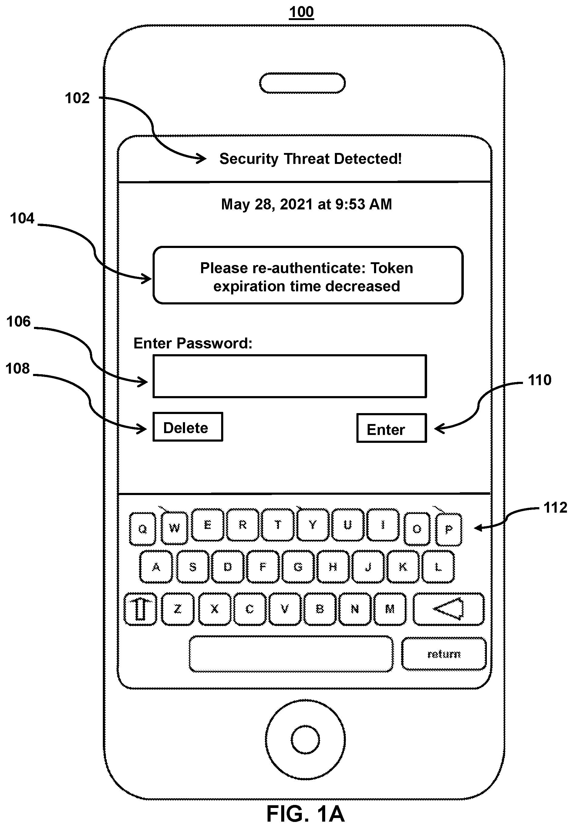 Patent US12120510 — Methods and systems for facilitating variable authentication of users on mobile devices — Figure 1