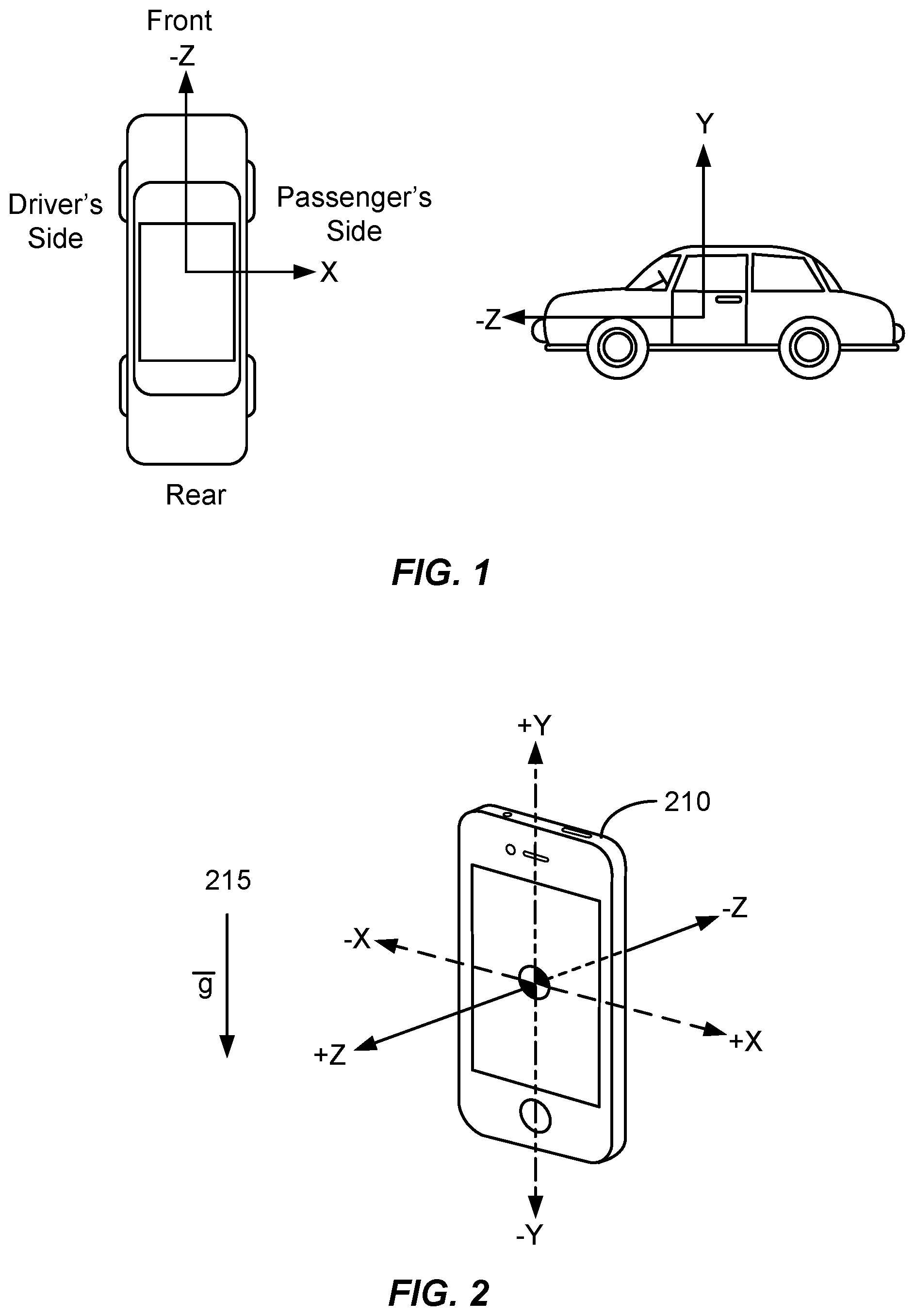 Patent US12120579 Figure 1 – Methods and systems for orienting a mobile device to a vehicle's reference frame
