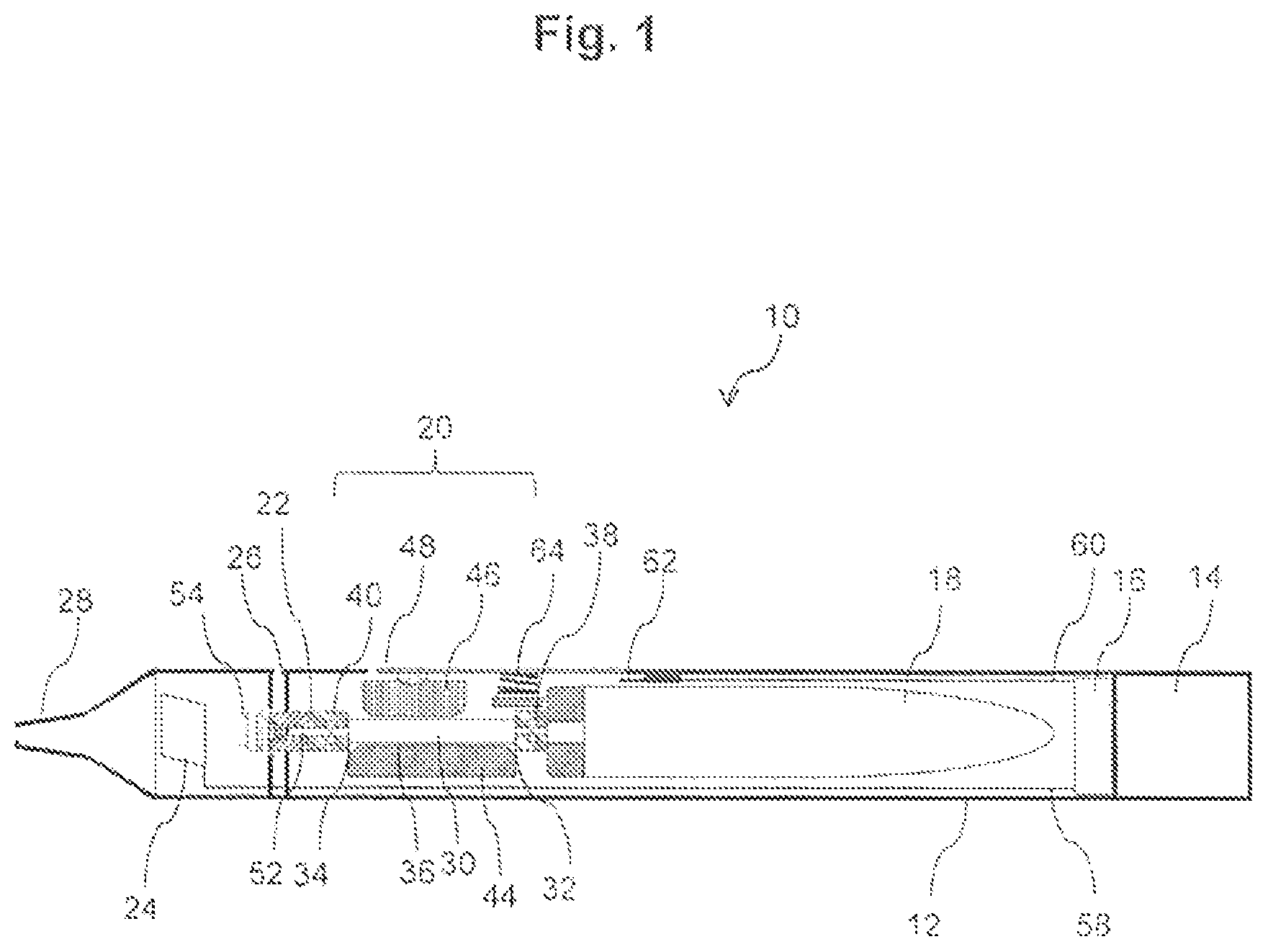 Patent US12120779 — Aerosol-generating system with pump — Figure 1